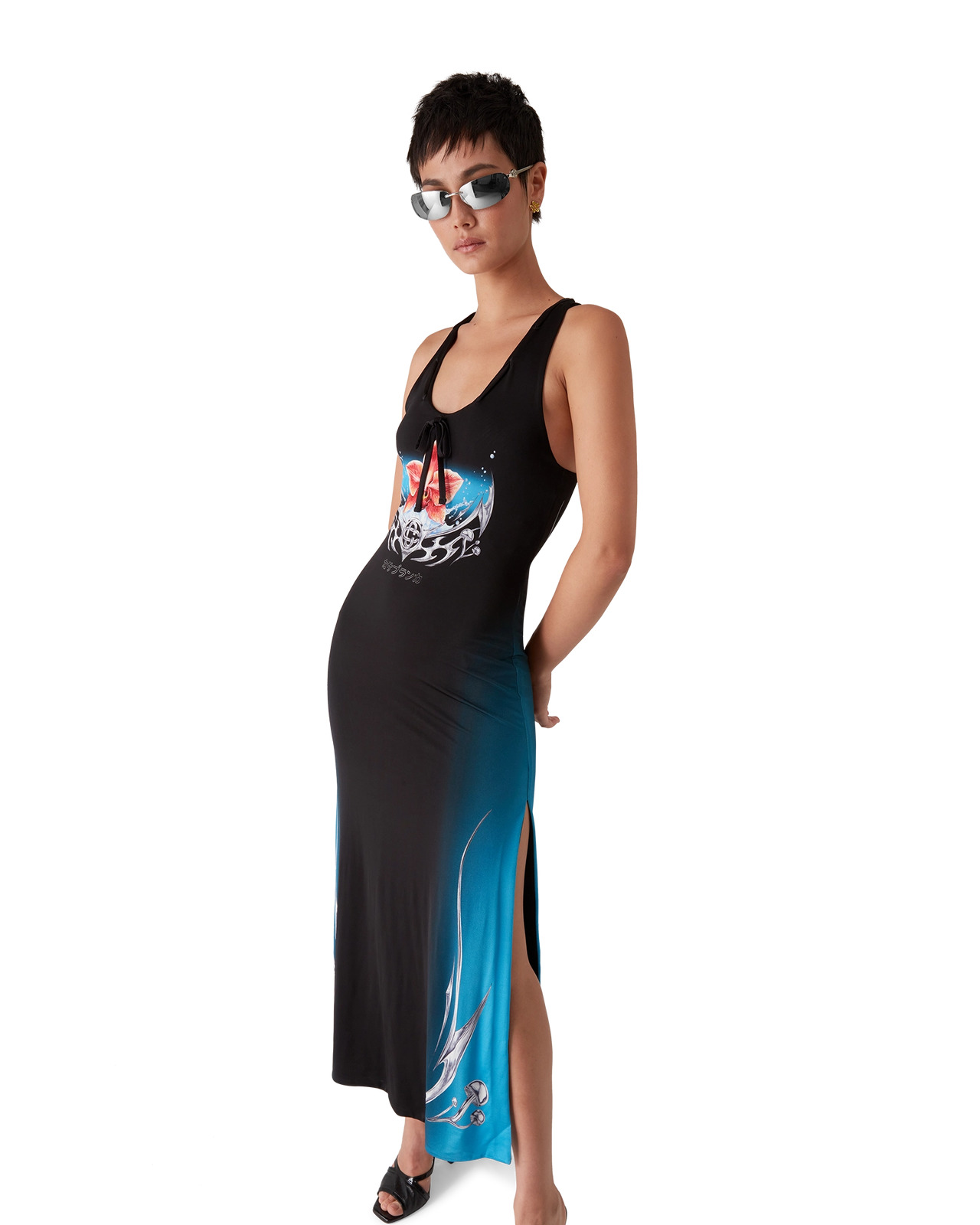 Blades Slinky Jersey Dress | Casablanca Paris - 4