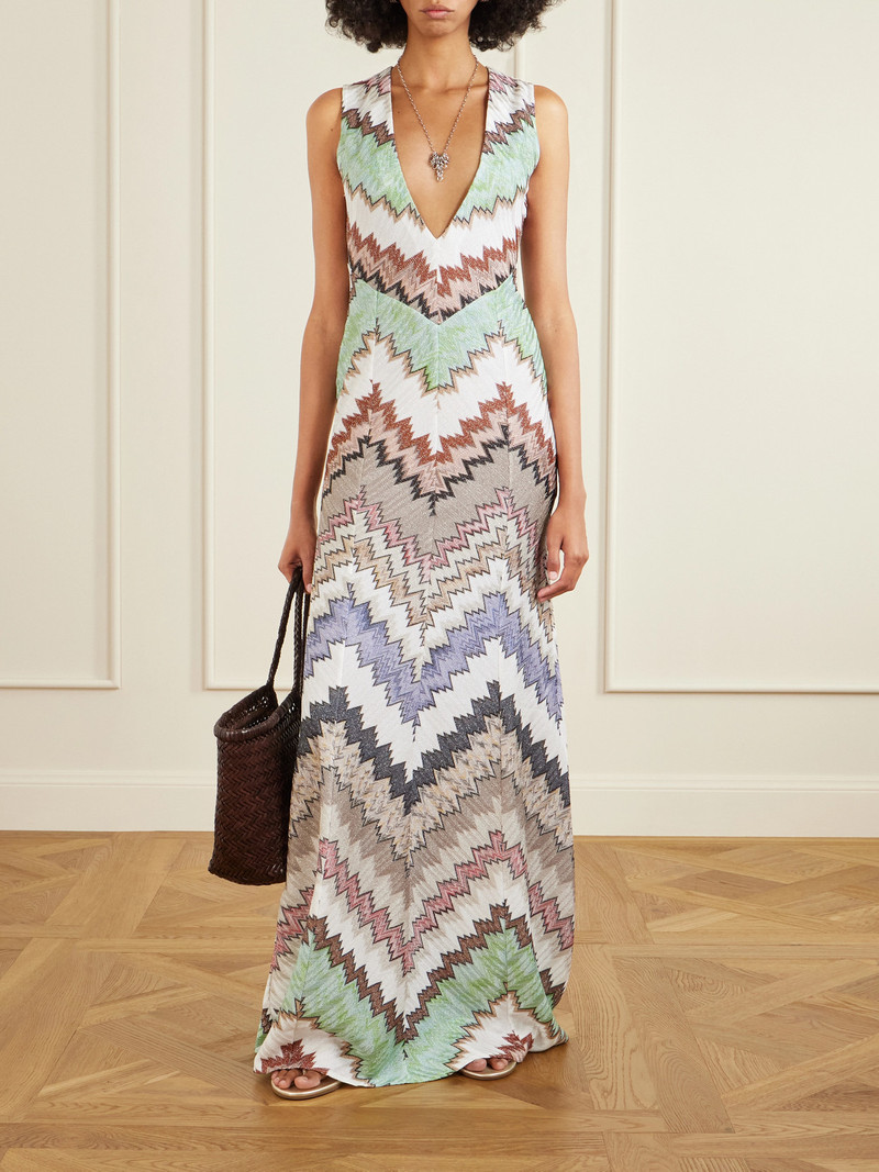 Missoni Striped Metallic Crochet-knit Maxi Dress outlook