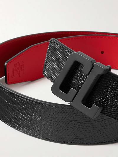 Christian Louboutin Happy Rui 4cm Lizard-Effect Leather Belt outlook