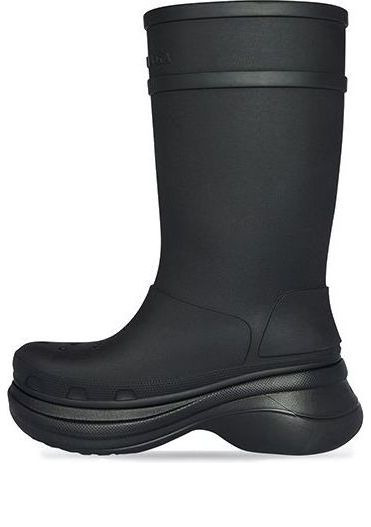 (WMNS) Crocs x Balenciaga Boots 'Black' 677388W1S8E1000 - 1