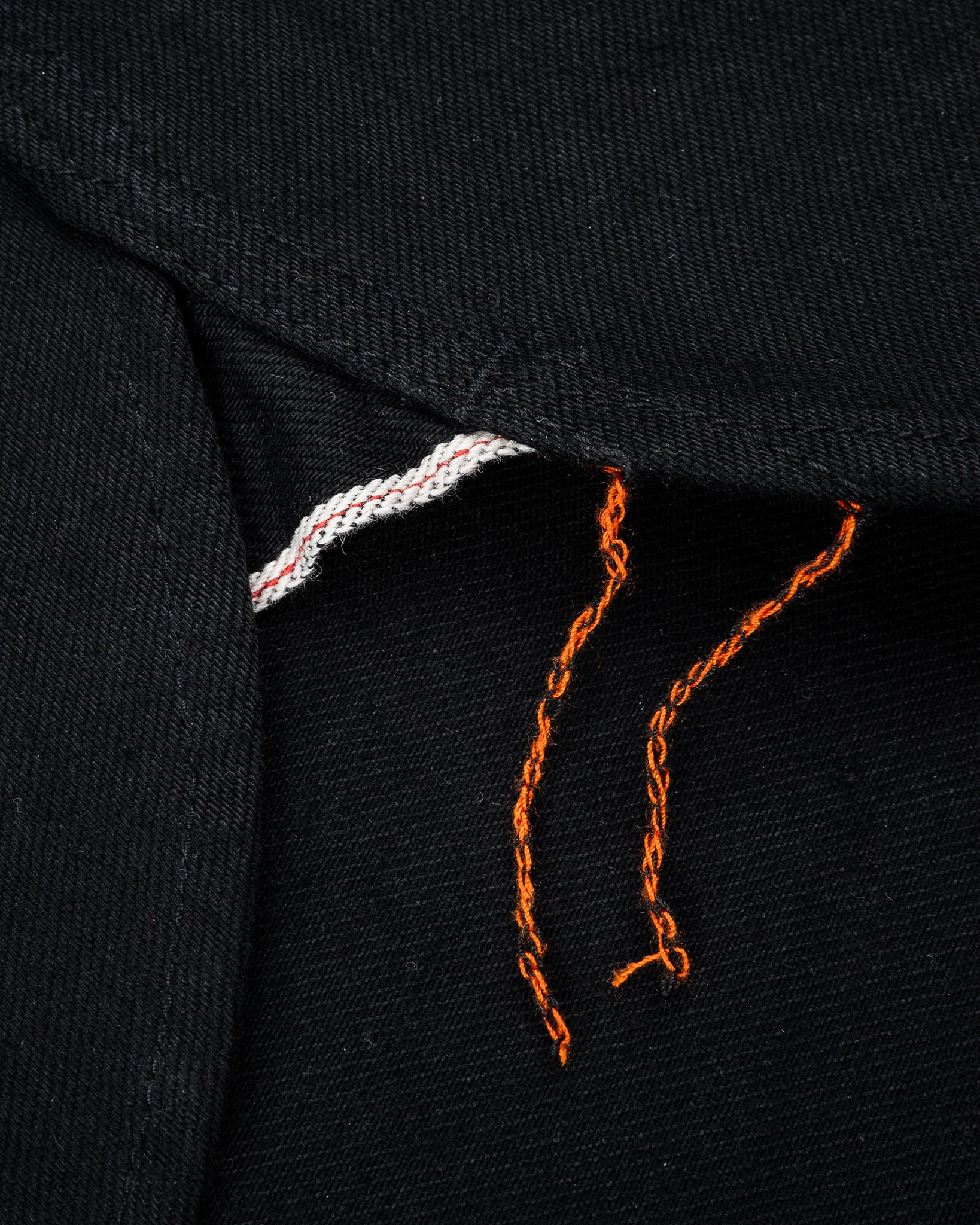 IHSH-338-BLK 12oz Selvedge Denim Work Shirt With Snaps - Black/Black - 10