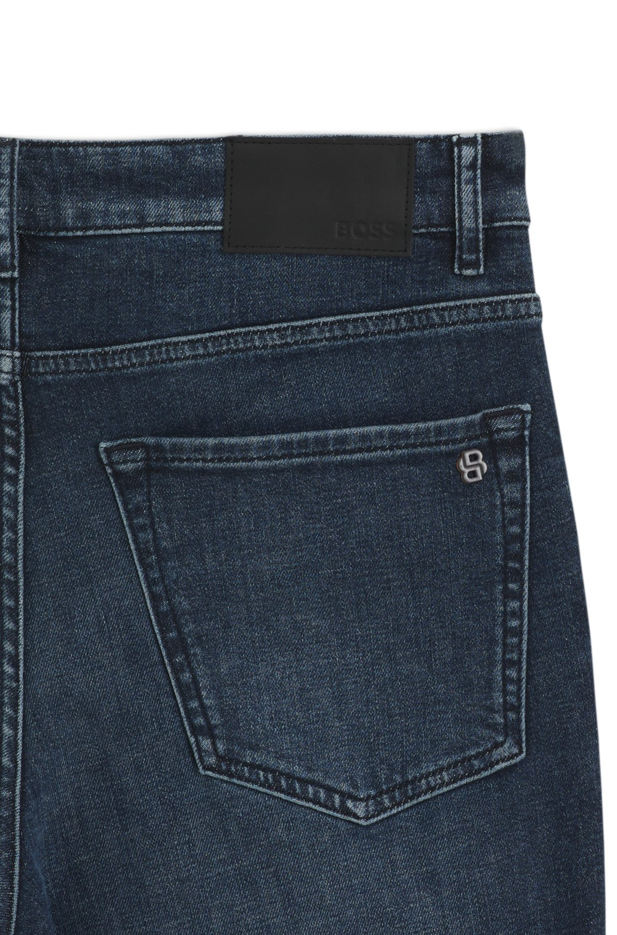 TAPERED-FIT JEANS IN BLUE COMFORT-STRETCH DENIM - 6