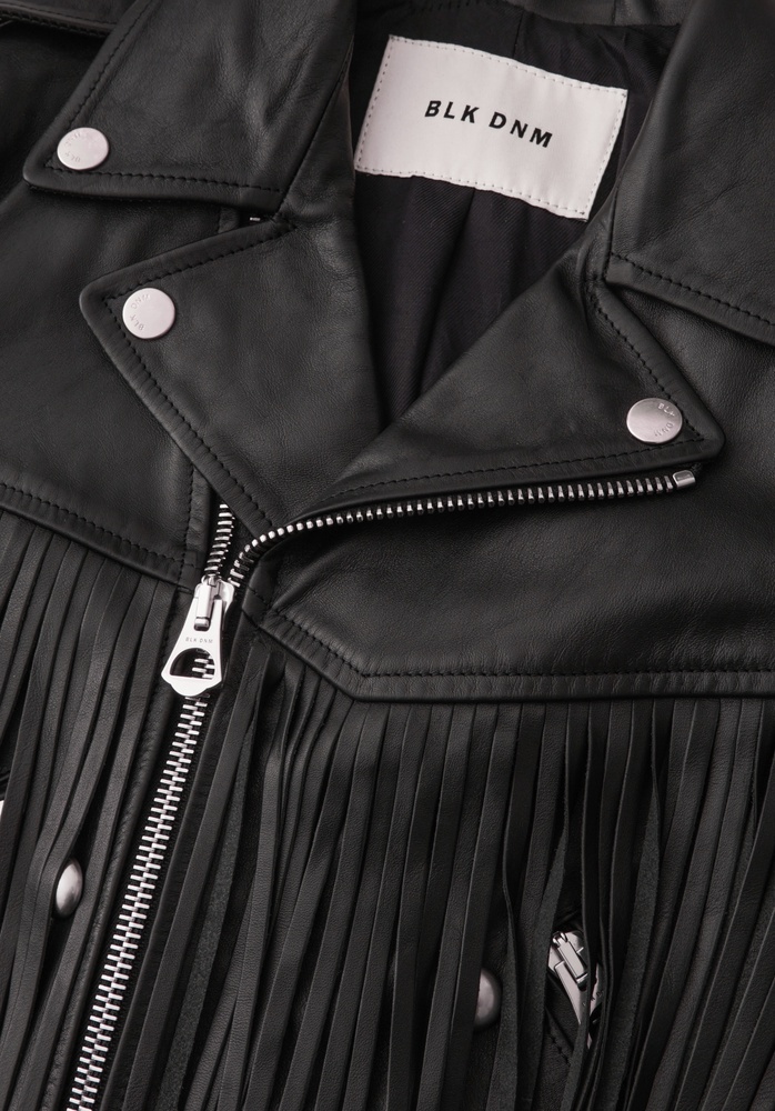 LEATHER JACKET 18 FRINGE BLACK - 5