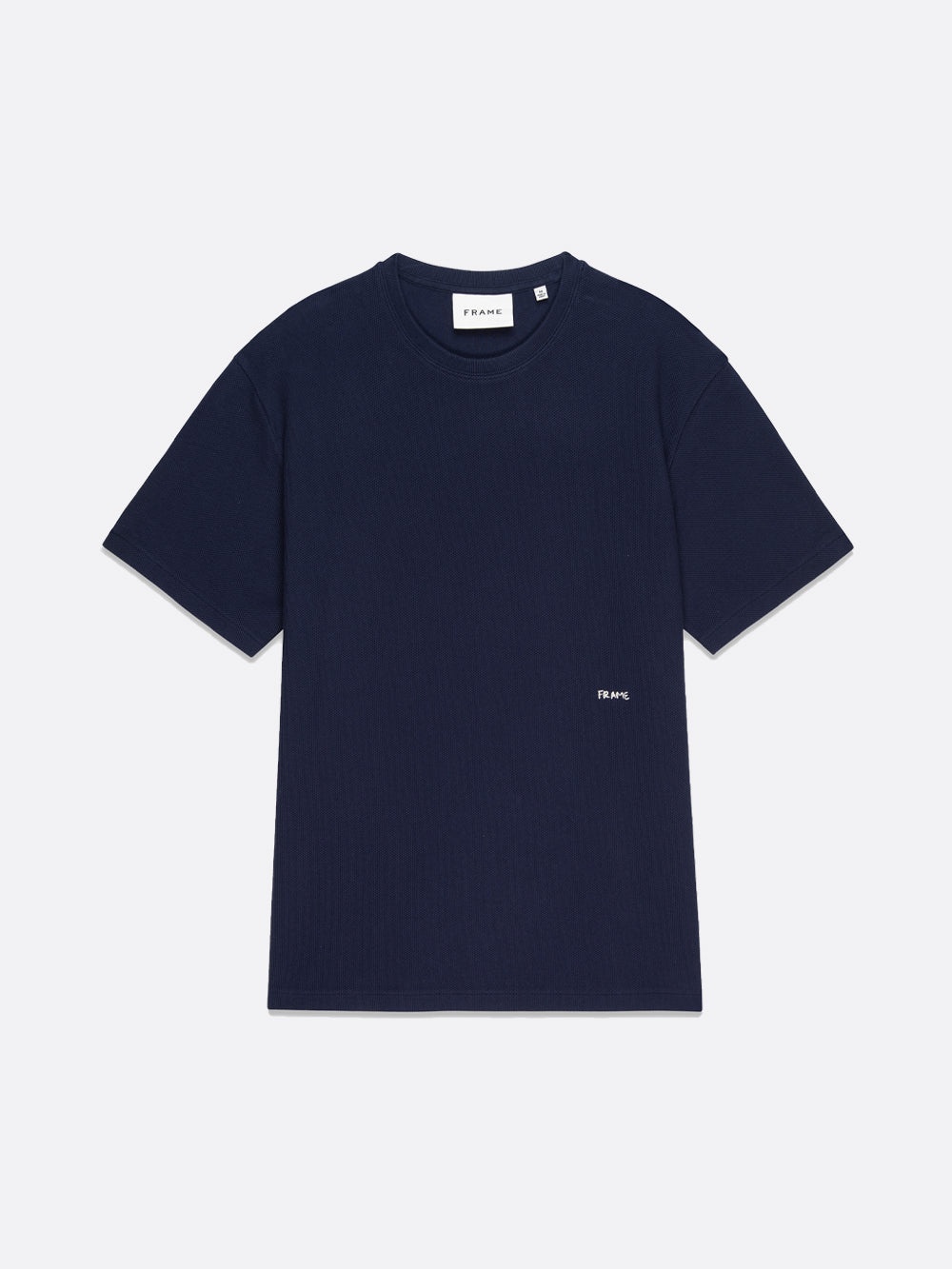 Jacquard Relaxed Tee in Dark Navy - 1