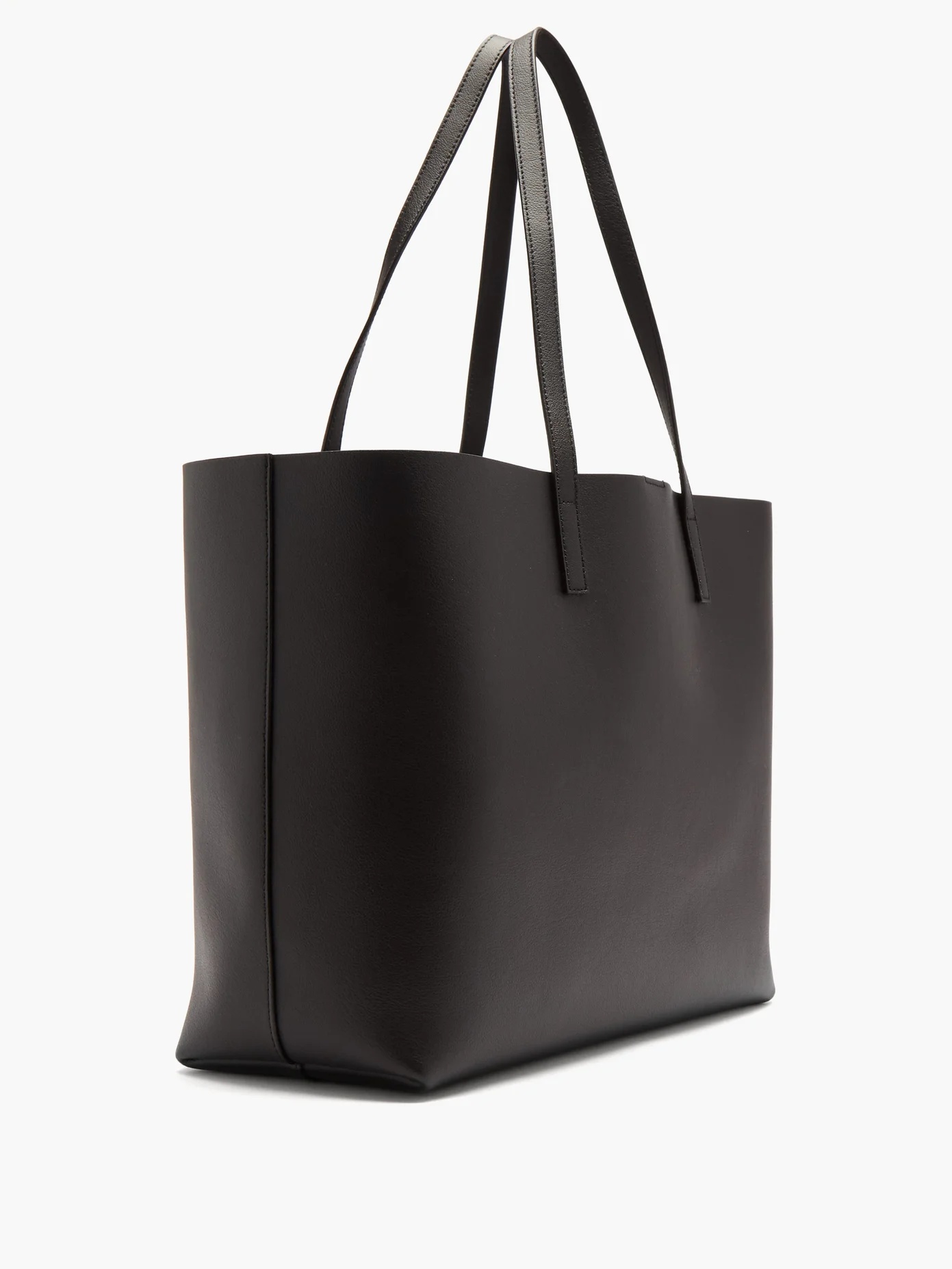 Shopping grained-leather tote bag - 5