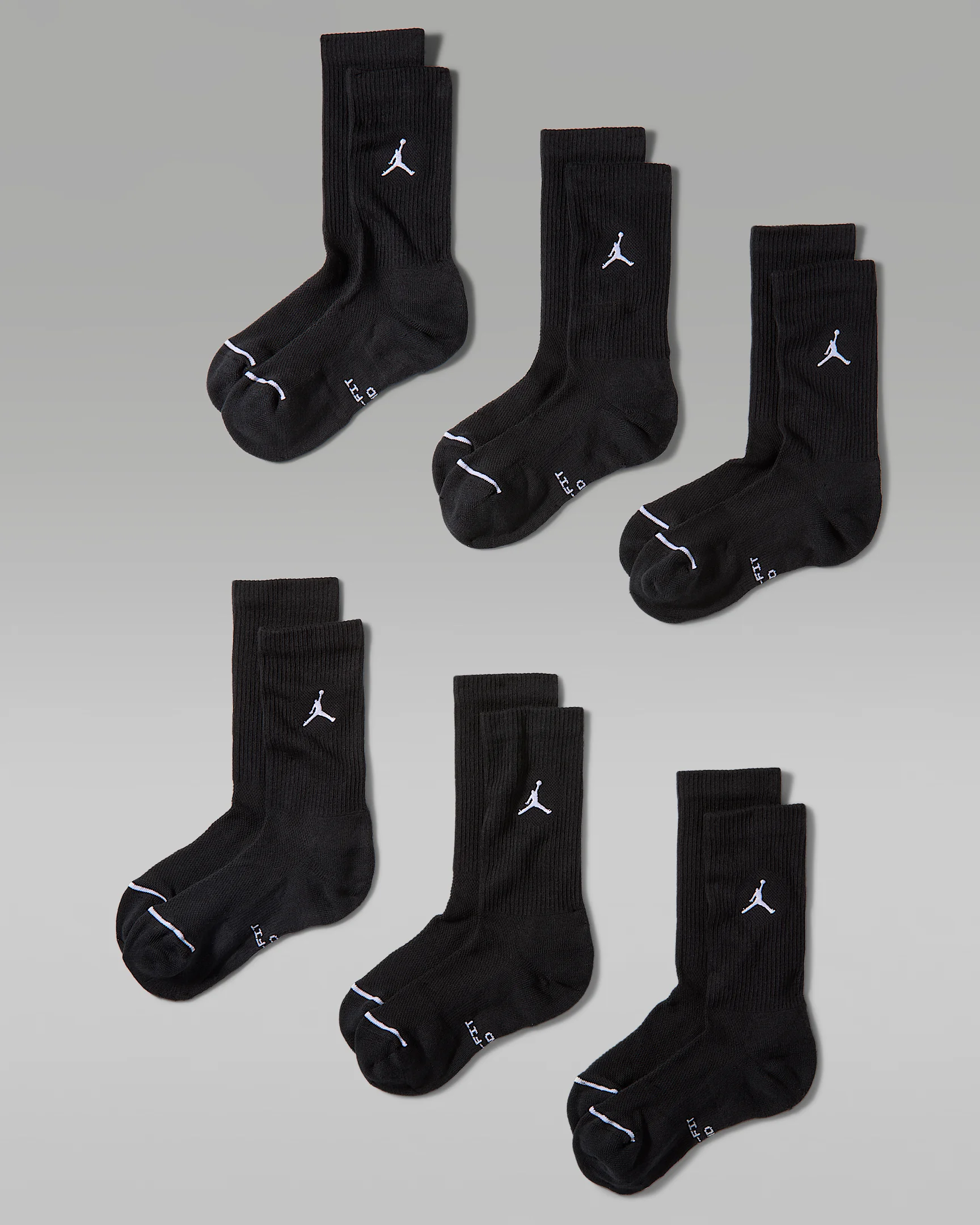 Jordan Everyday Elevated Crew Socks (6 Pairs) - 1
