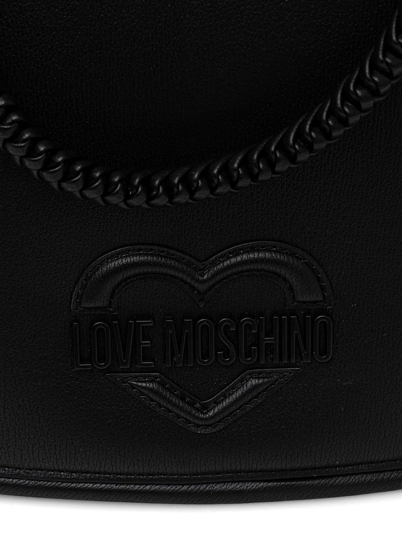 braided-handle heart-detail tote bag 5