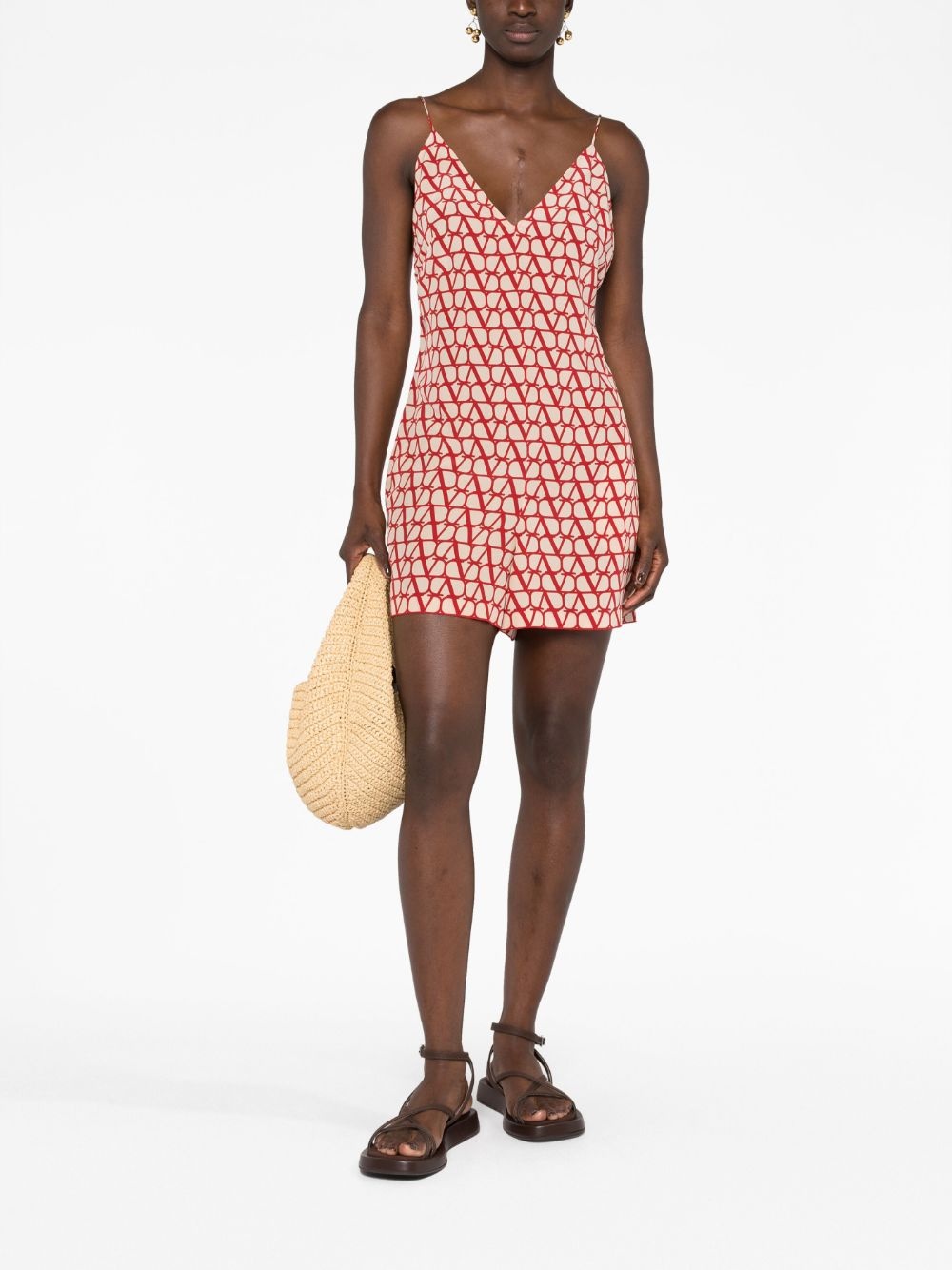 Toile Iconographe open-back playsuit - 2