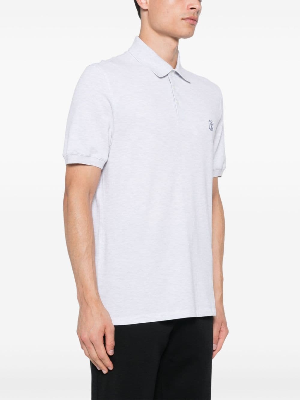 logo-print polo shirt - 3