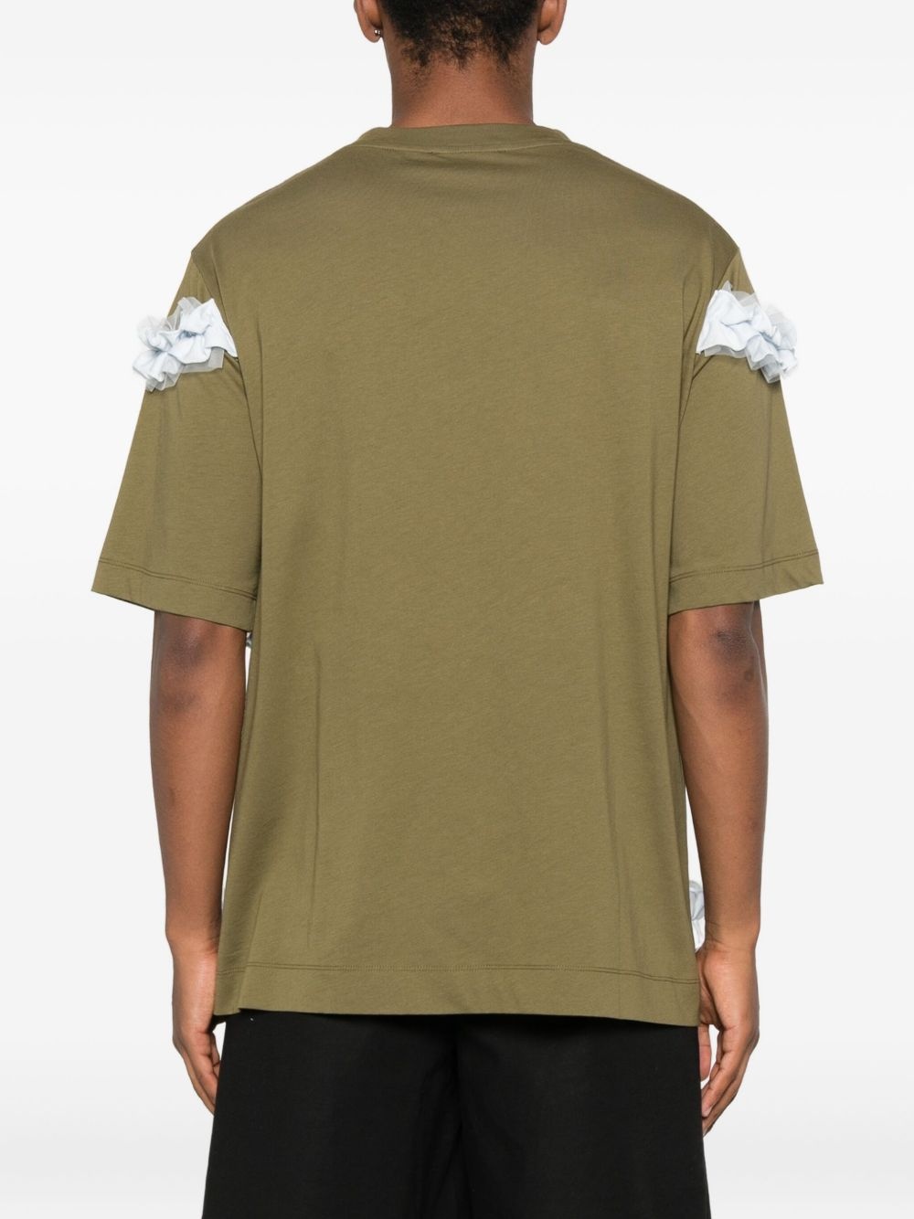 ruffle-detail T-shirt - 3