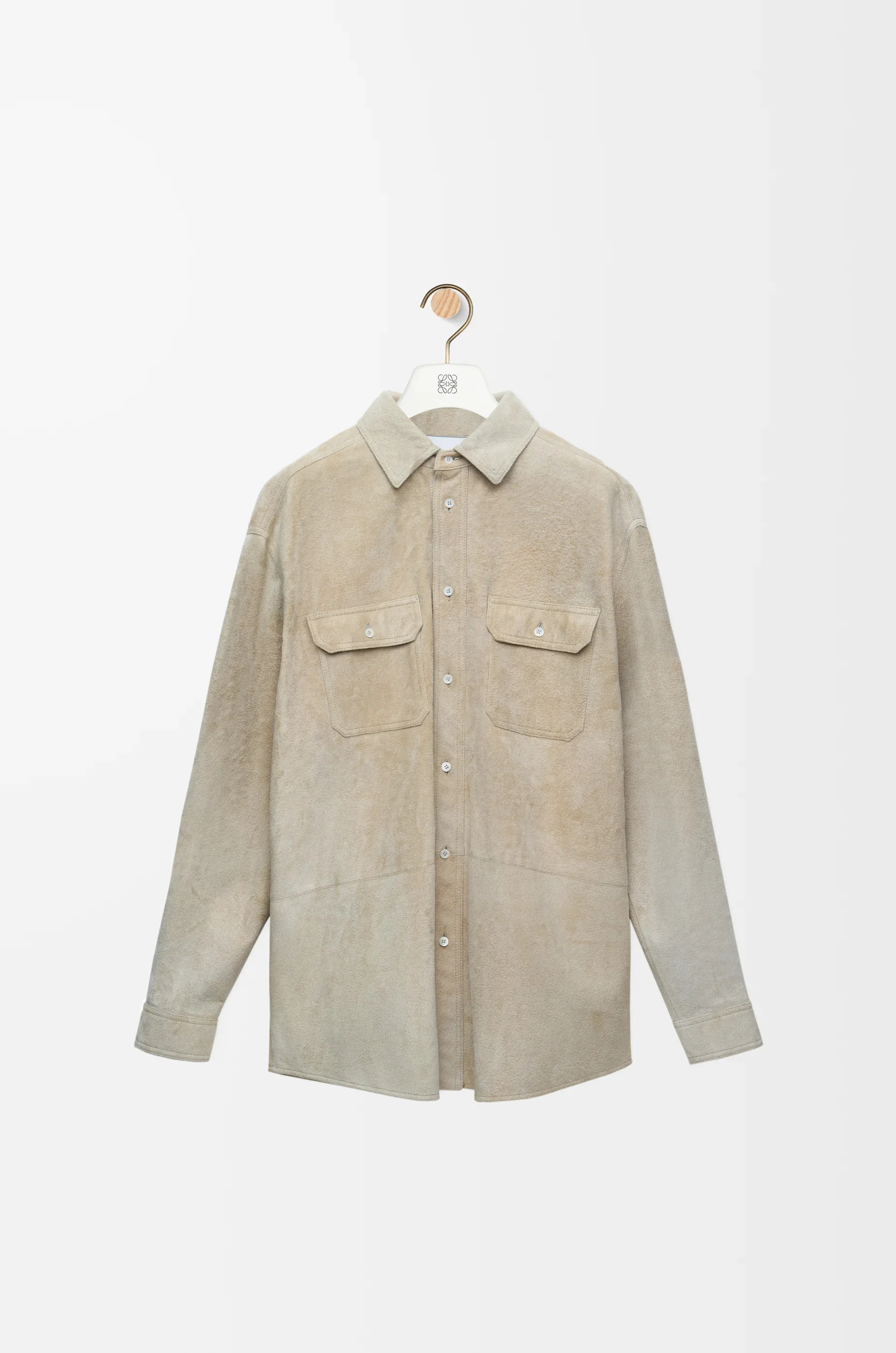 Overshirt in suede lambskin - 1