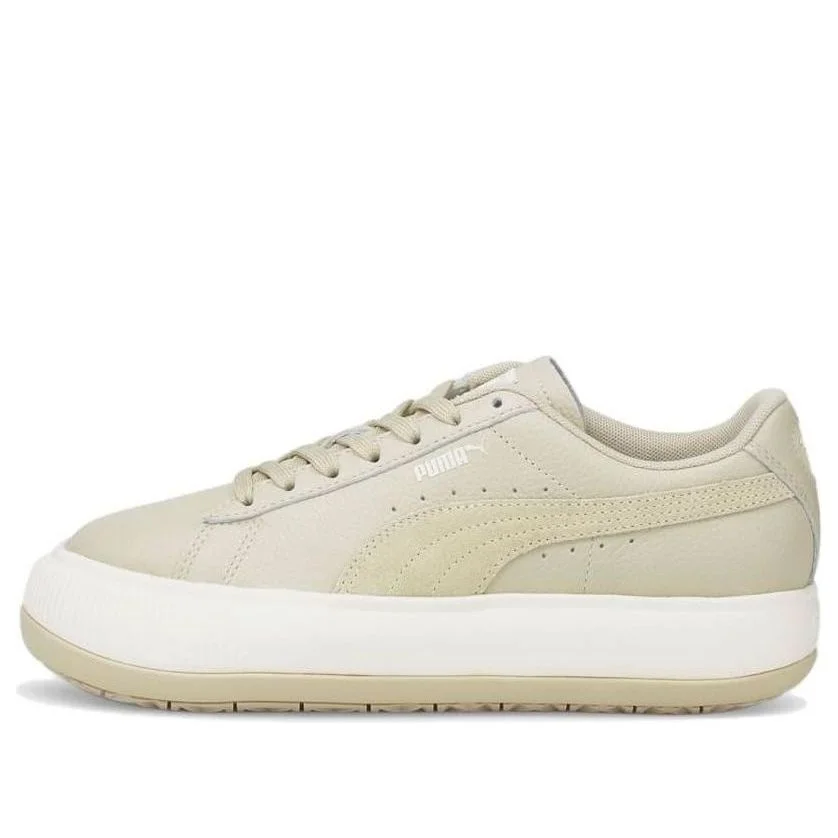 (WMNS) PUMA Suede Mayu Tonal Low Tops Casual Skateboarding Shoes Khaki 384870-02 - 1