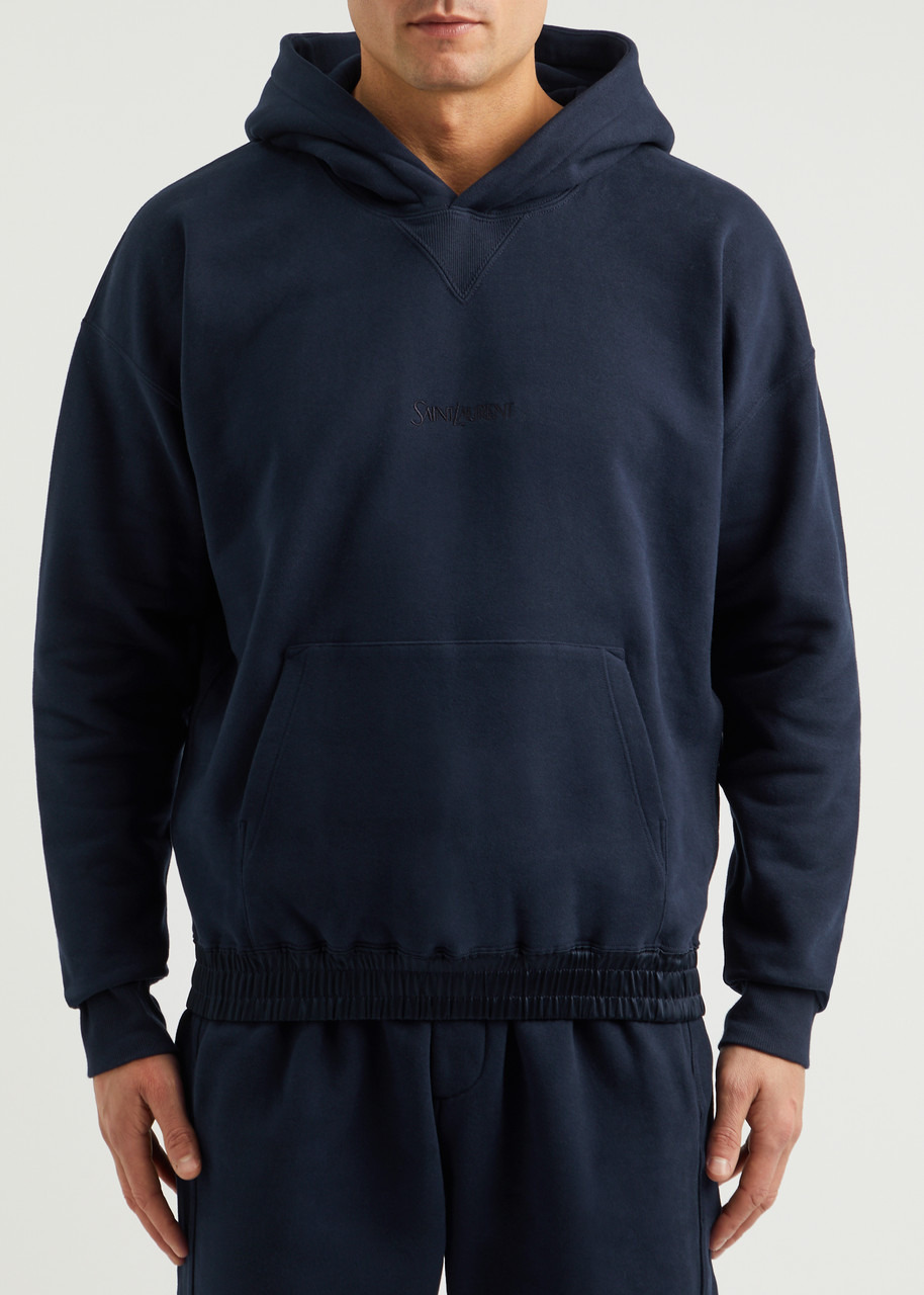Logo-embroidered hooded cotton sweatshirt - 2