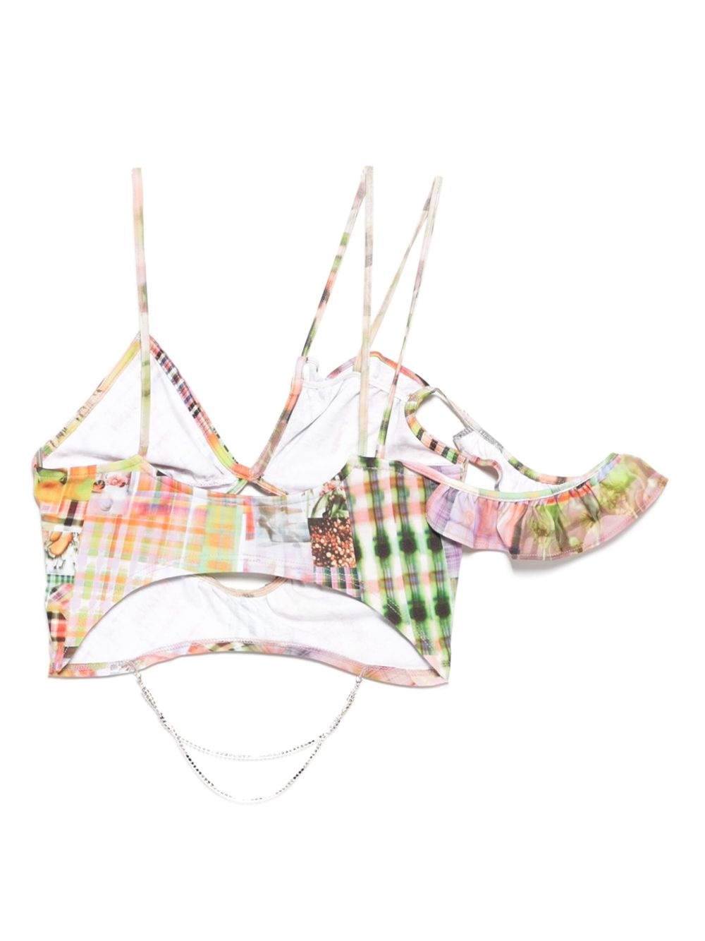graphic print vest - 2