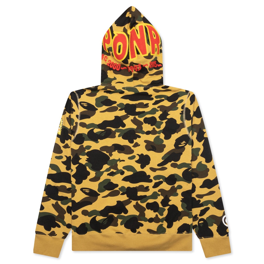 1ST CAMO 2ND SHARK FULL ZIP HOODIE - YELLOW - 2