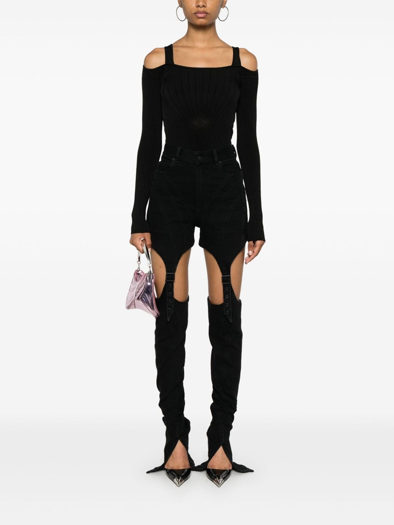 MUGLER strapped long-sleeved bodysuit outlook
