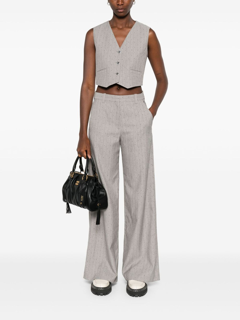maje pinstriped trousers outlook