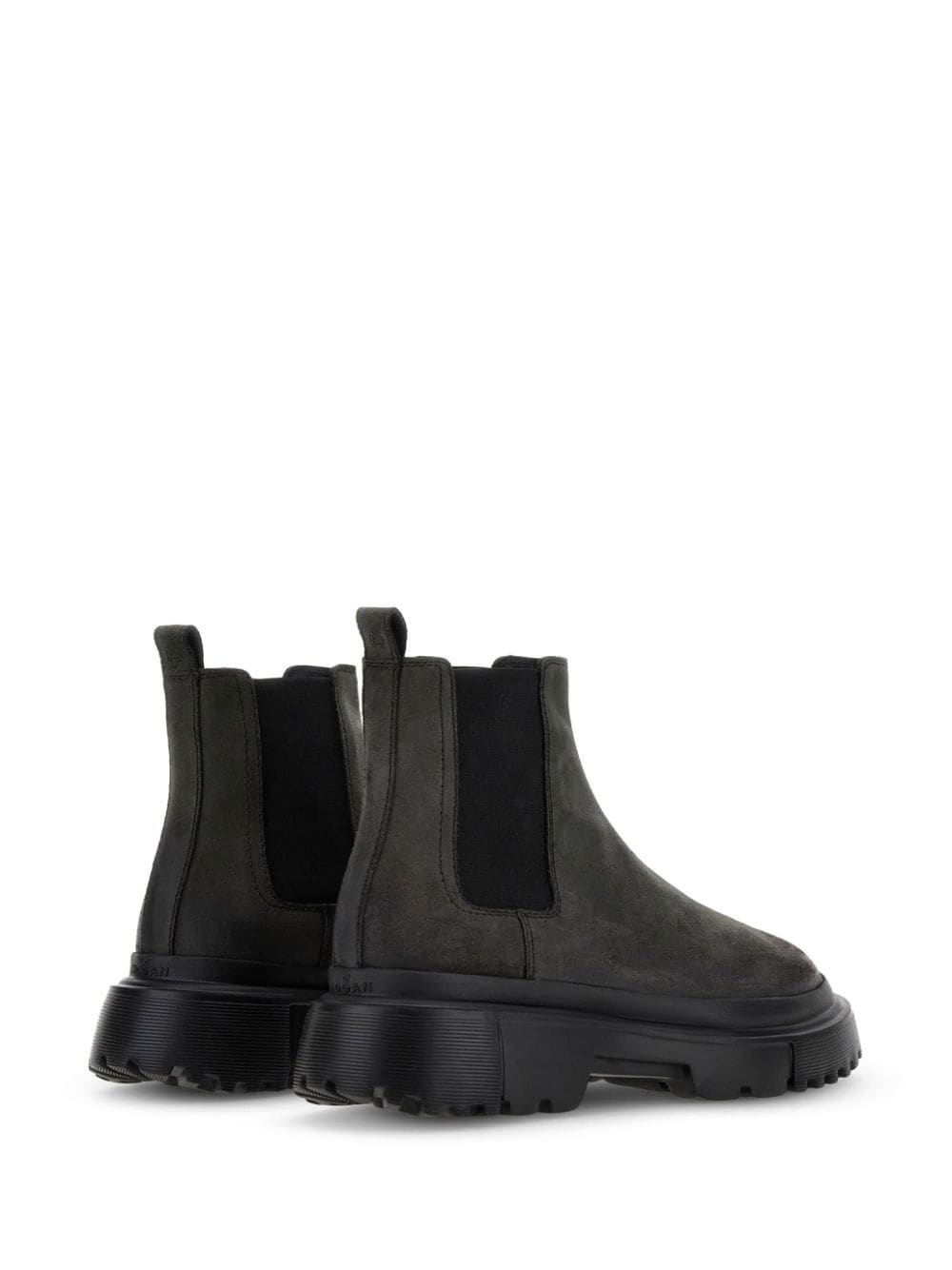 Chelsea round-toe suede boots - 3