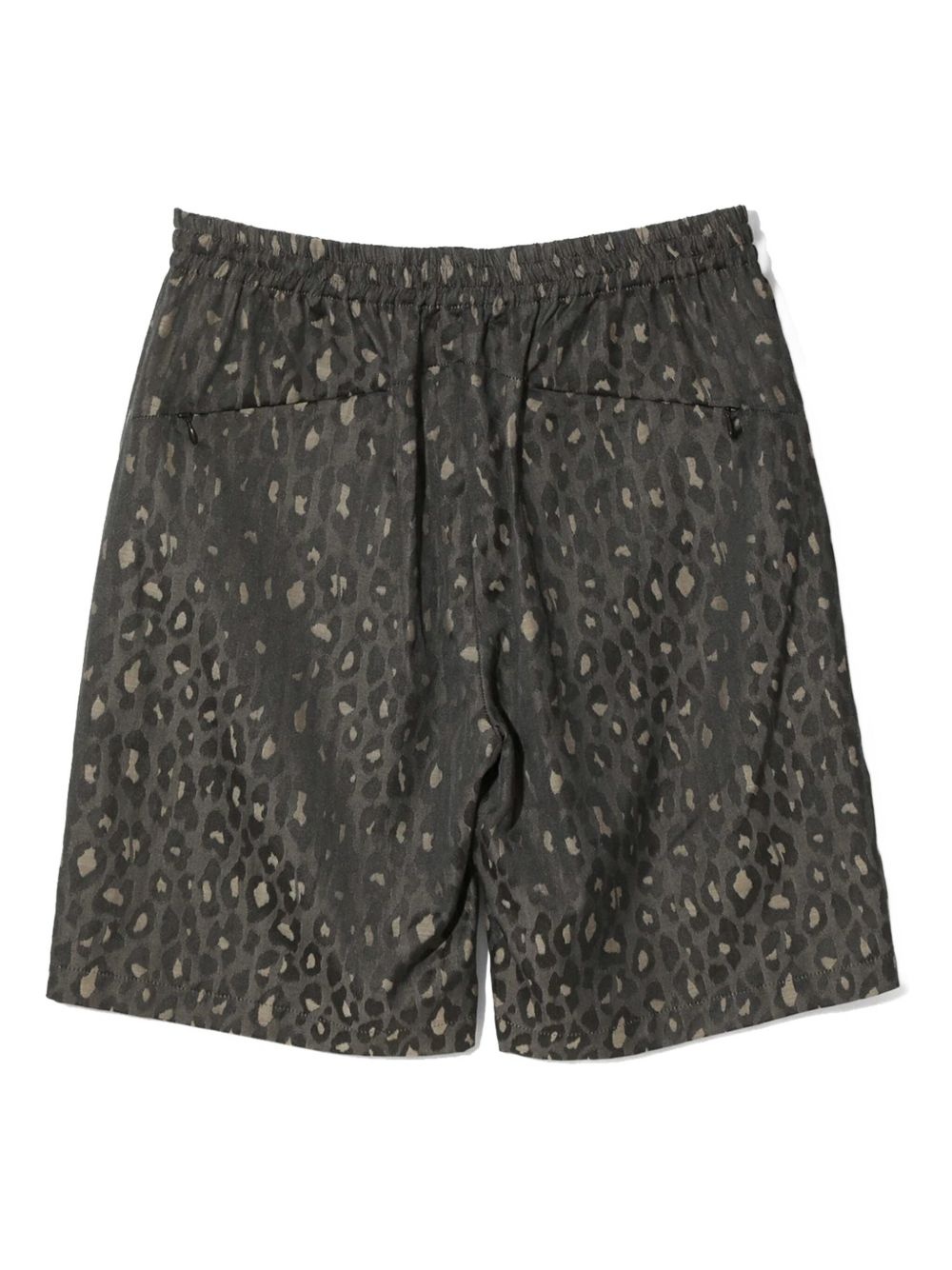 leopard-print track shorts - 2