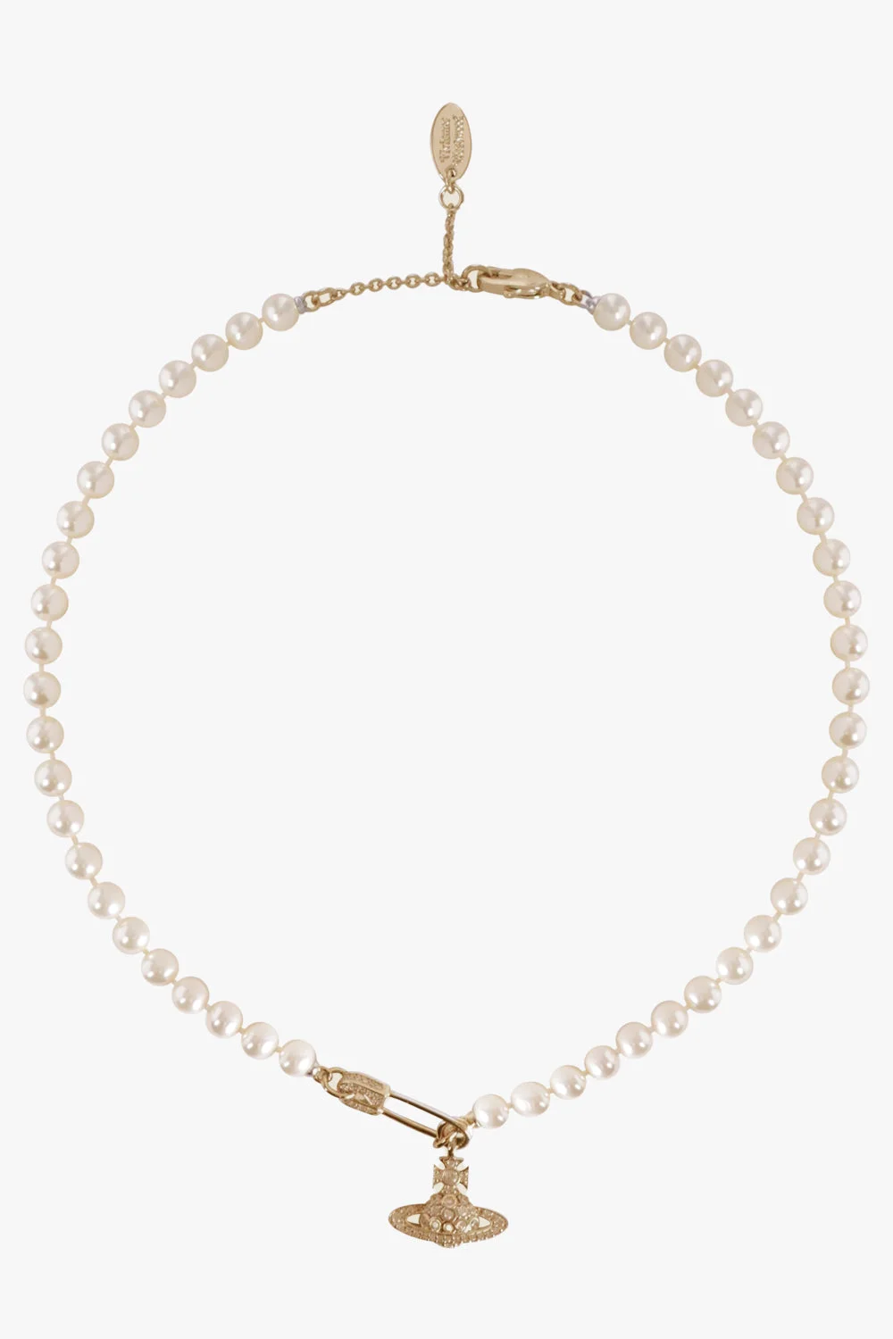 LUCRECE PEARL NECKLACE | WHITE/GOLD - 1