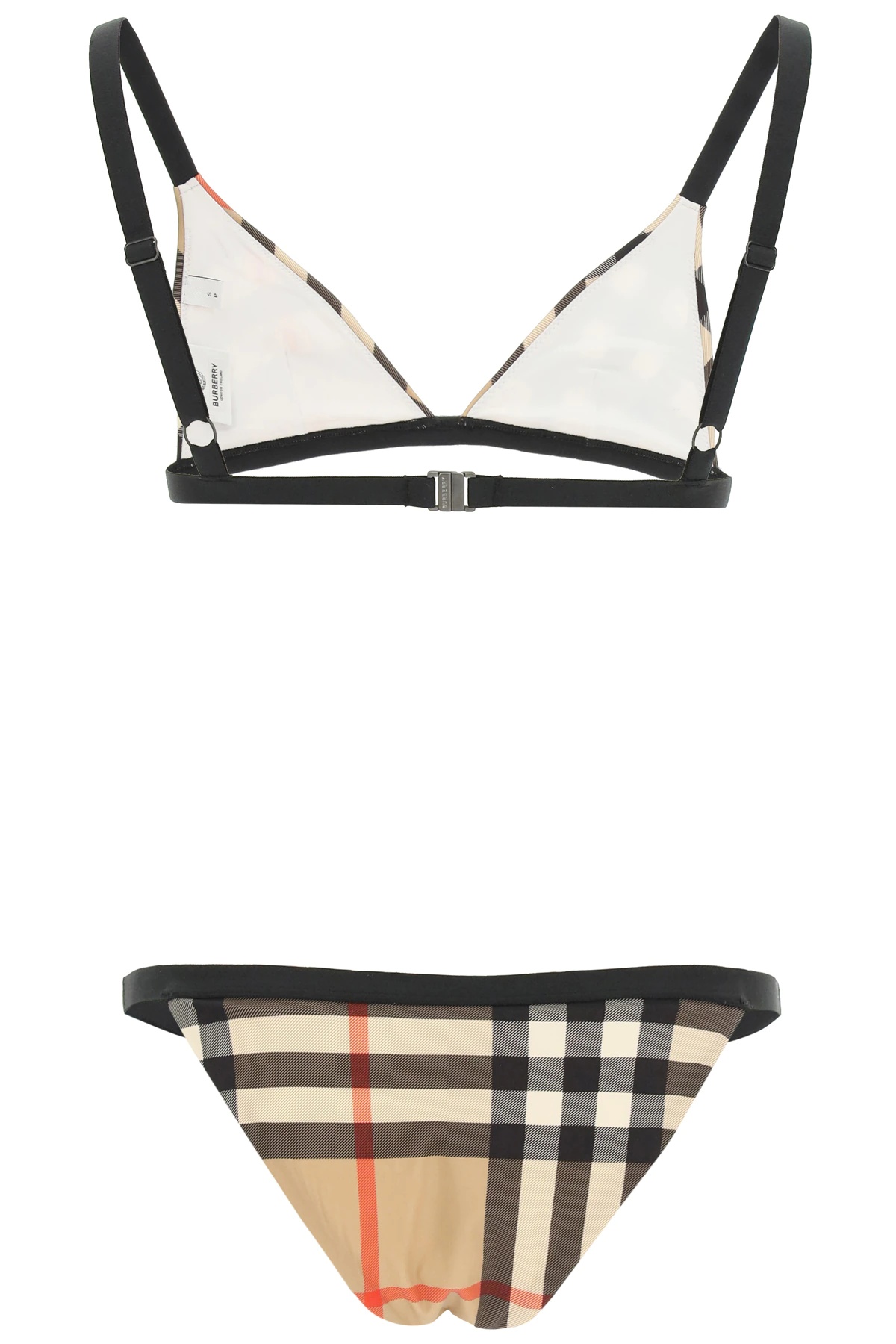 TRIANGLE BIKINI WITH VINTAGE CHECK PRINT - 2