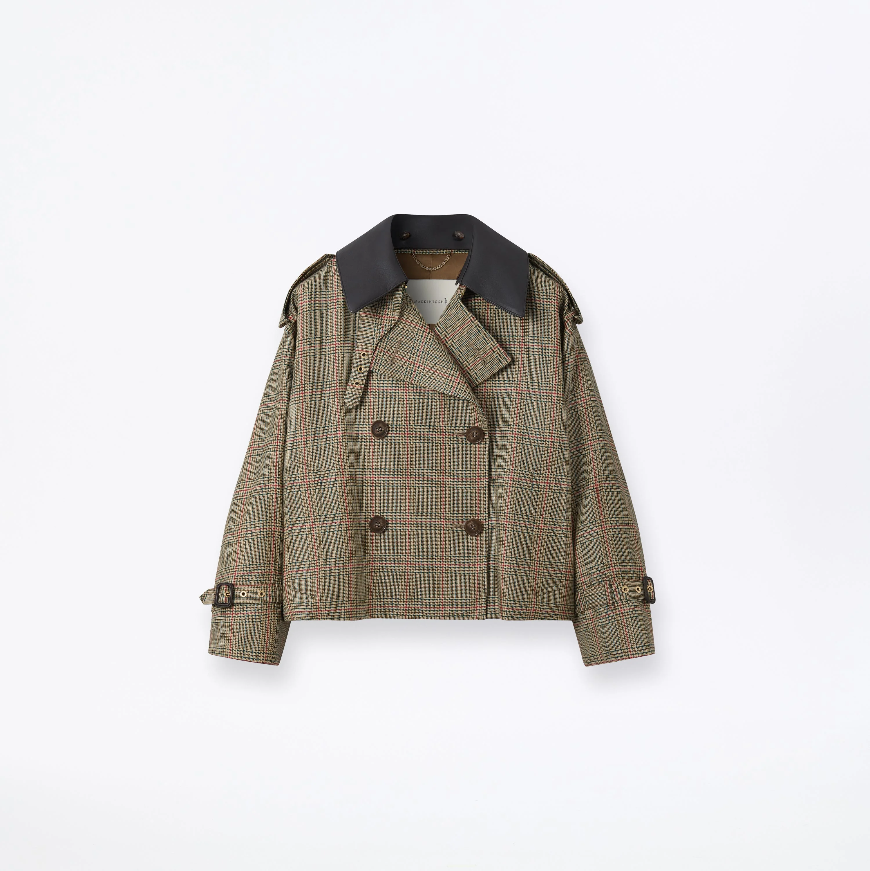 Eyemouth Wool Double Breasted Short Trench Coat - 1