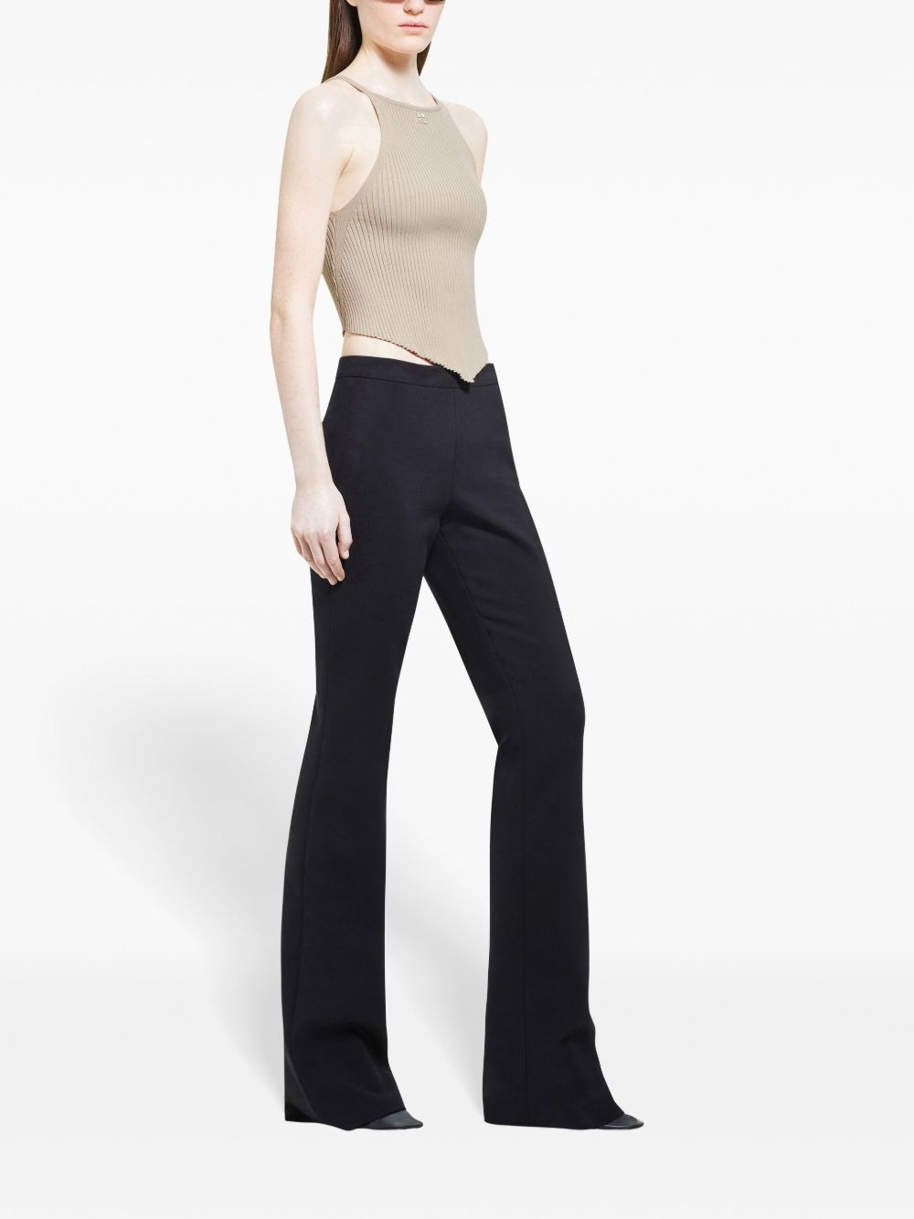 Pointy rib-knit tank top - 3
