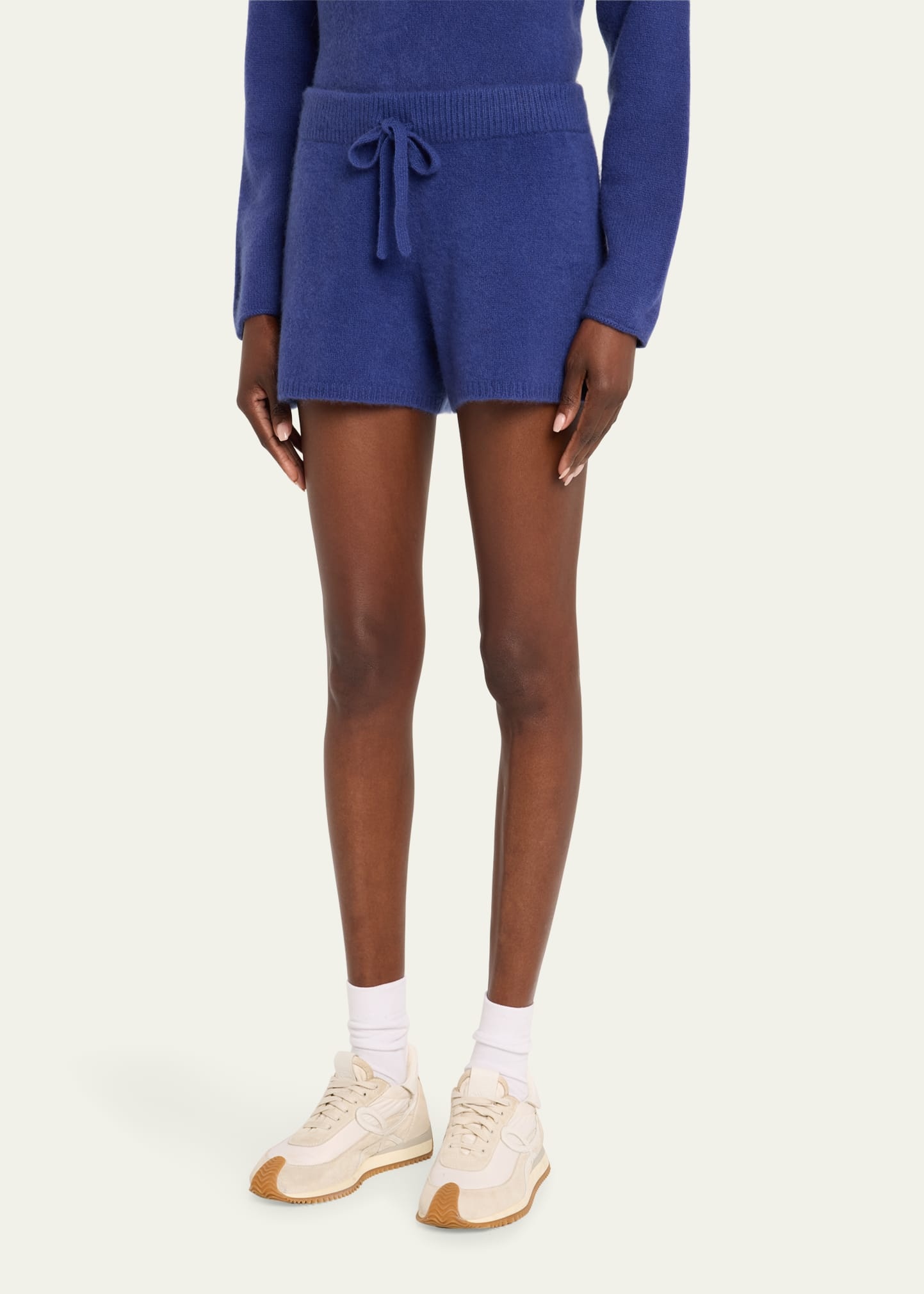 Drawstring Cashmere Lounge Shorts - 4