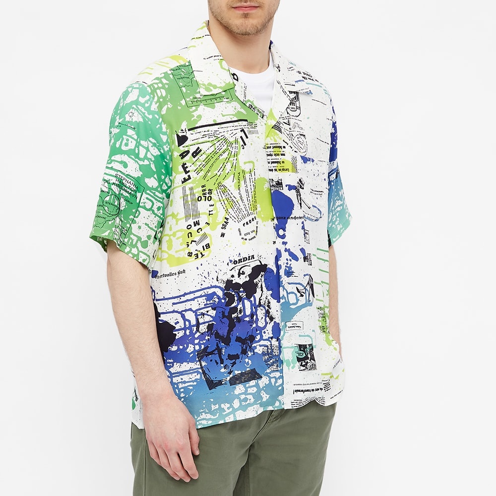 Uniform Experiment Asger Jorn Short Sleeve Open Collar Big Shirt - 4