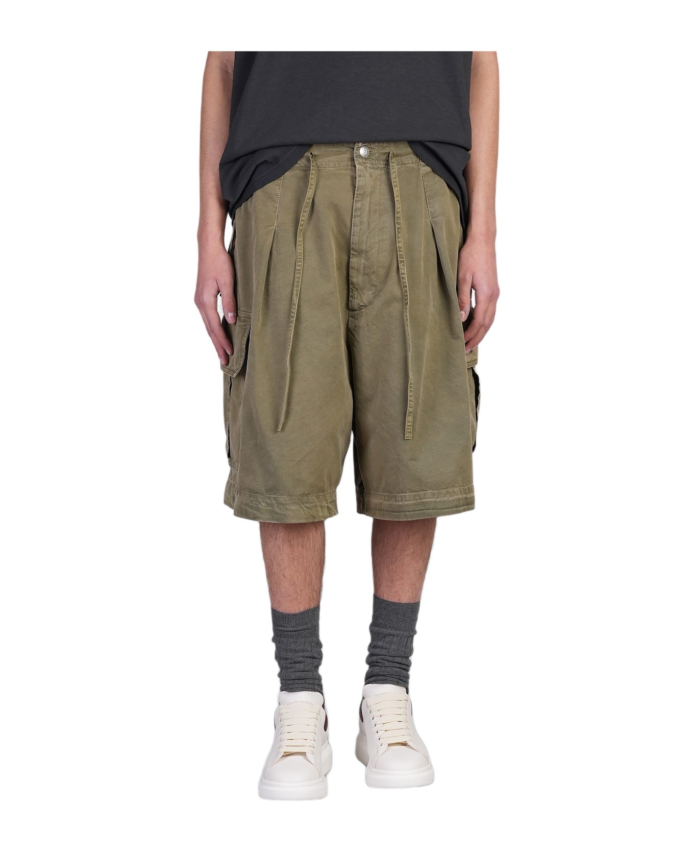Shorts In Green Cotton - 1