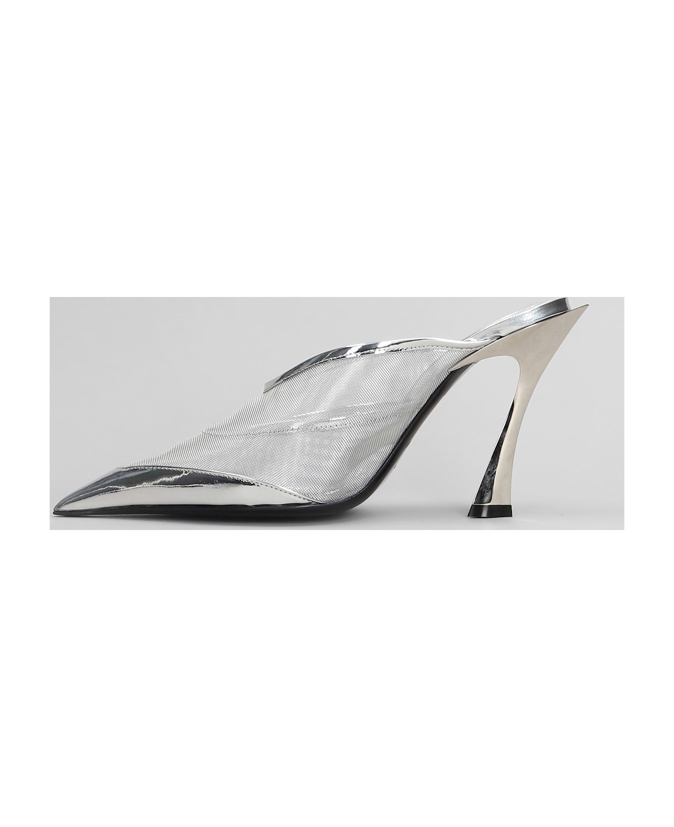 Slipper-mule In Silver Polyamide - 3