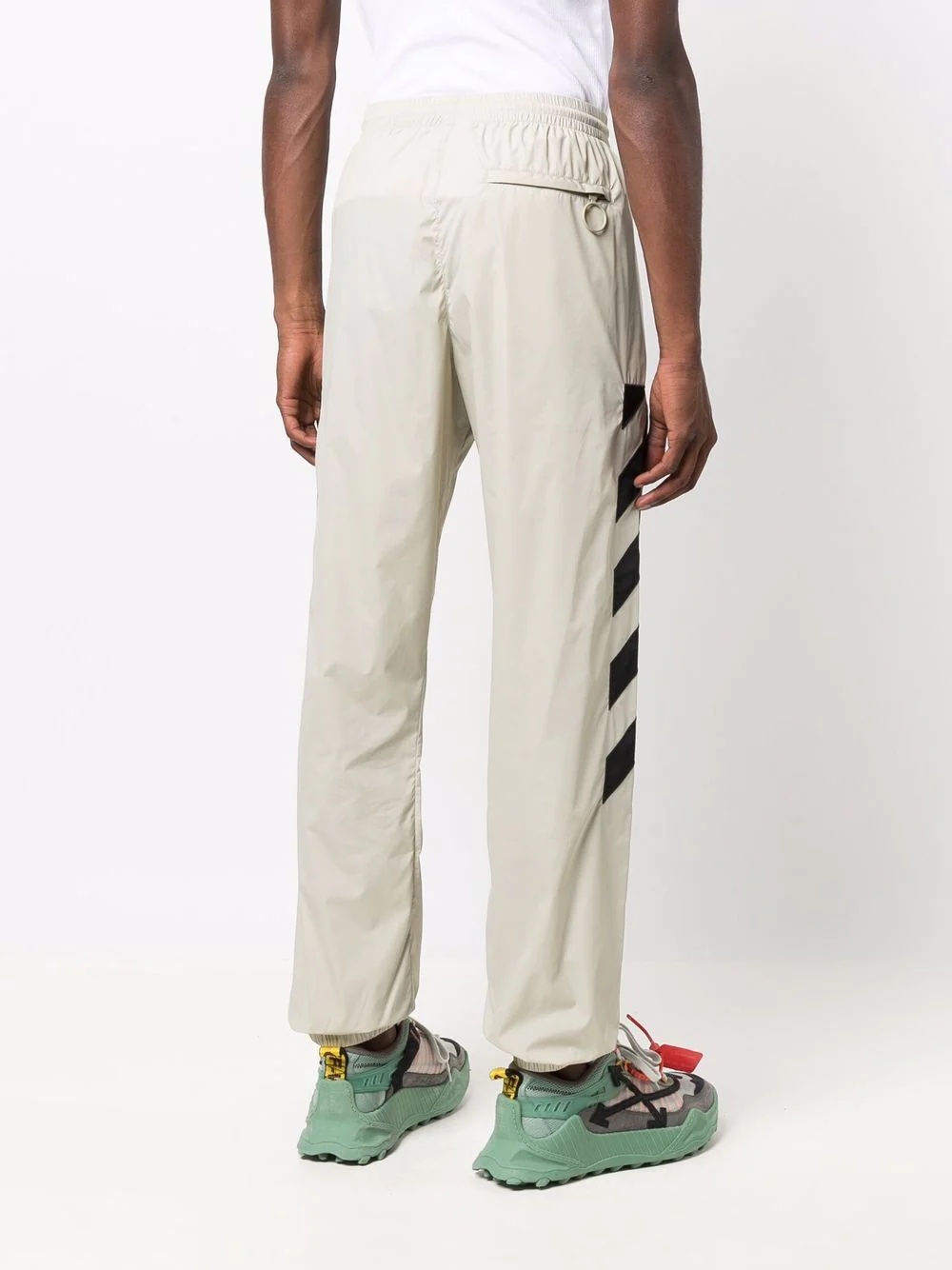 diagonal-stripe track pants - 4