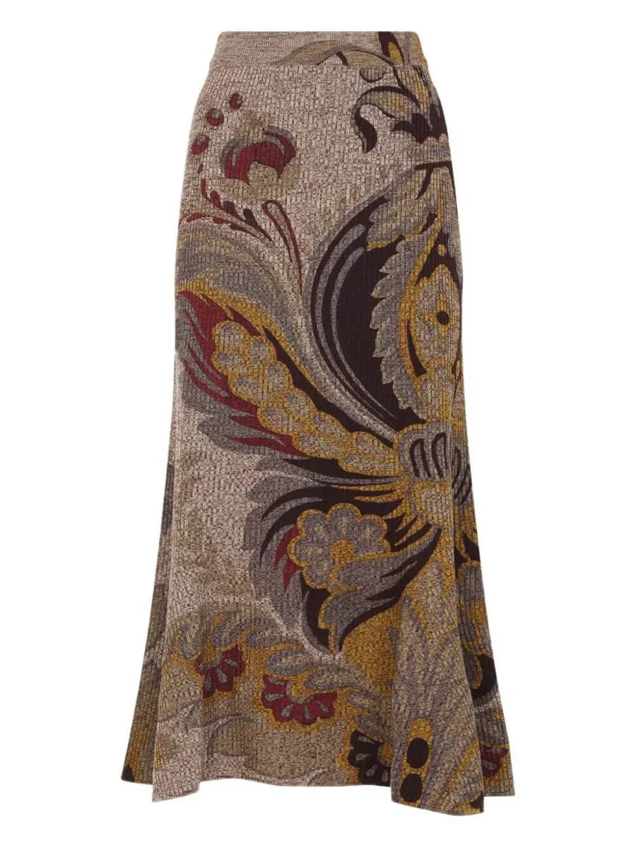 Etro Paisley Print Skirt - 1