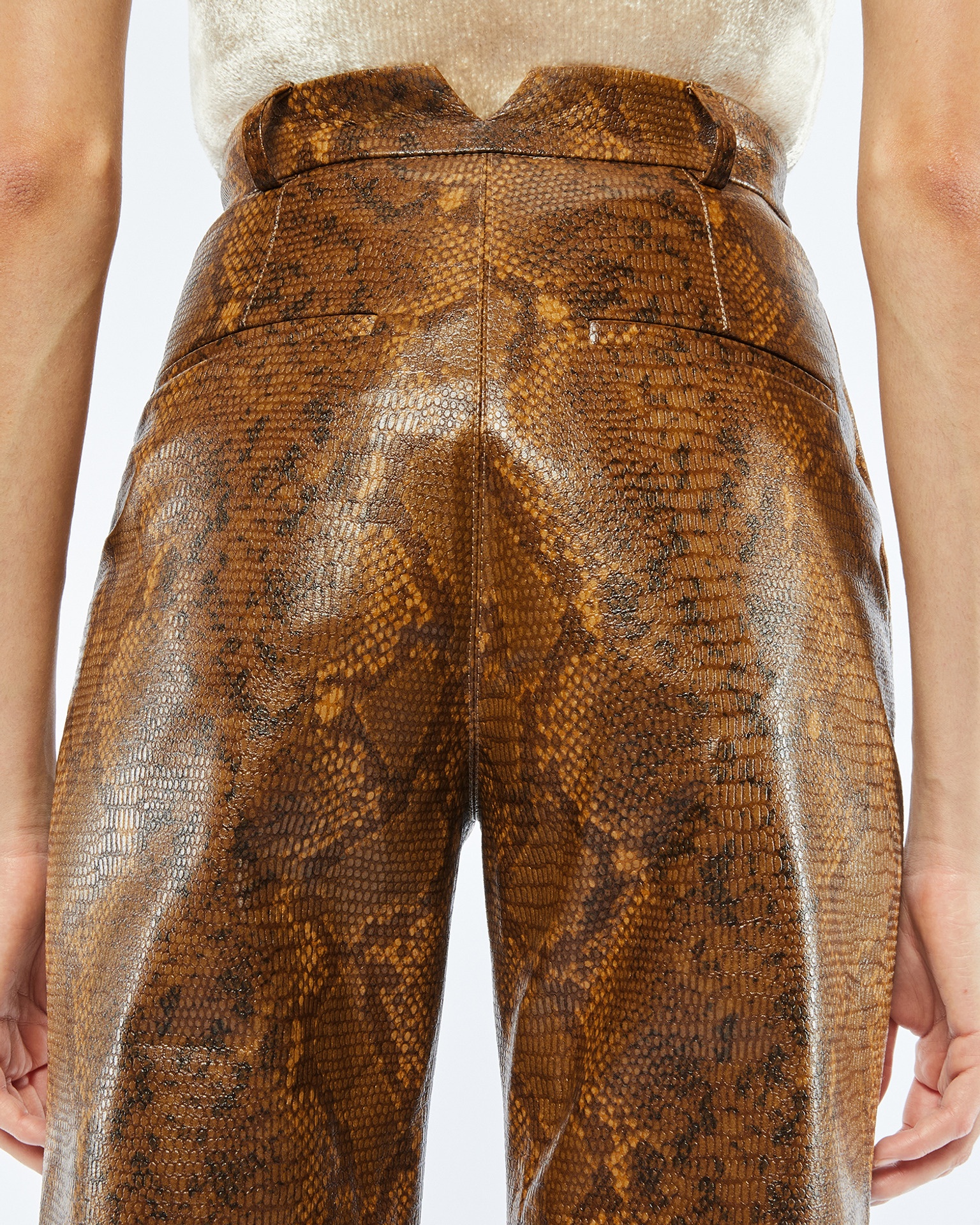 PHILINE - Straight leg pants - Multi faux animal - 6