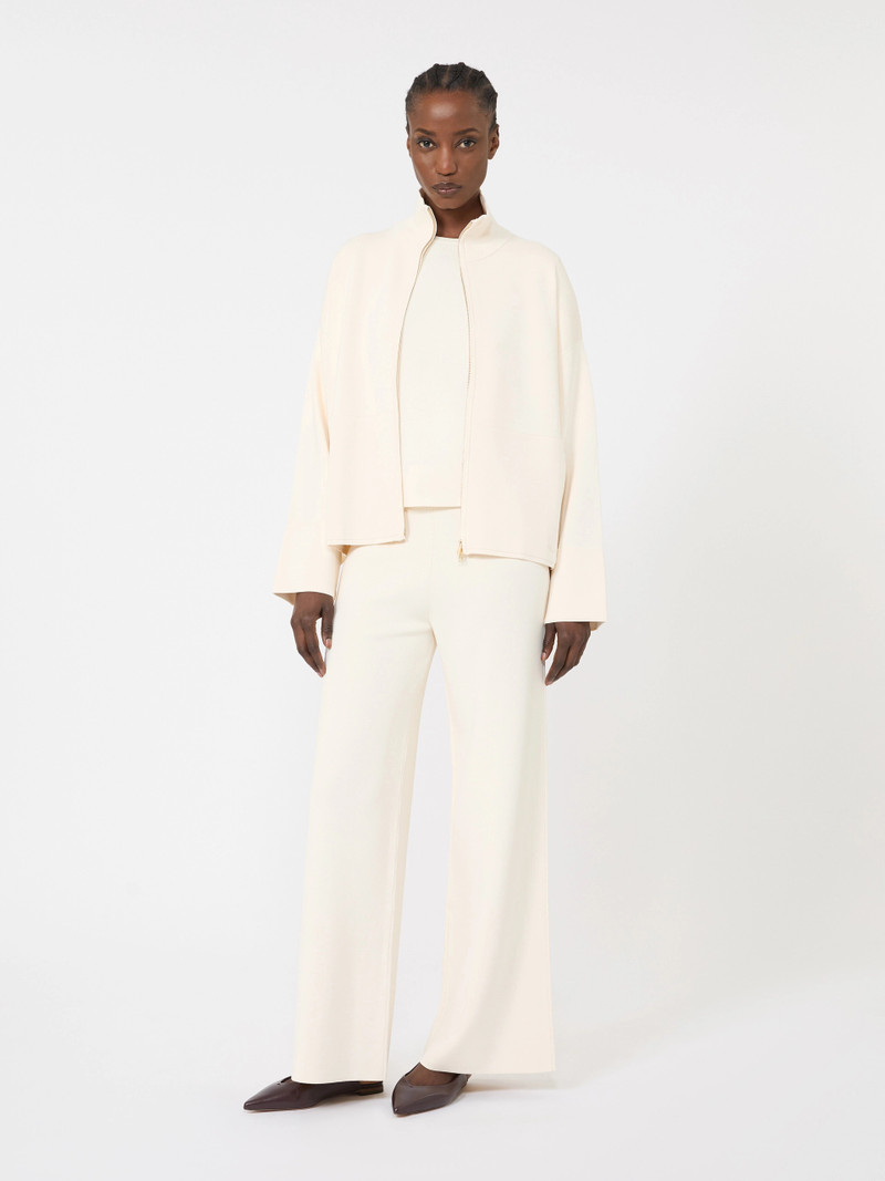 FORMATO Viscose crêpe yarn cardigan - IVORY 10
