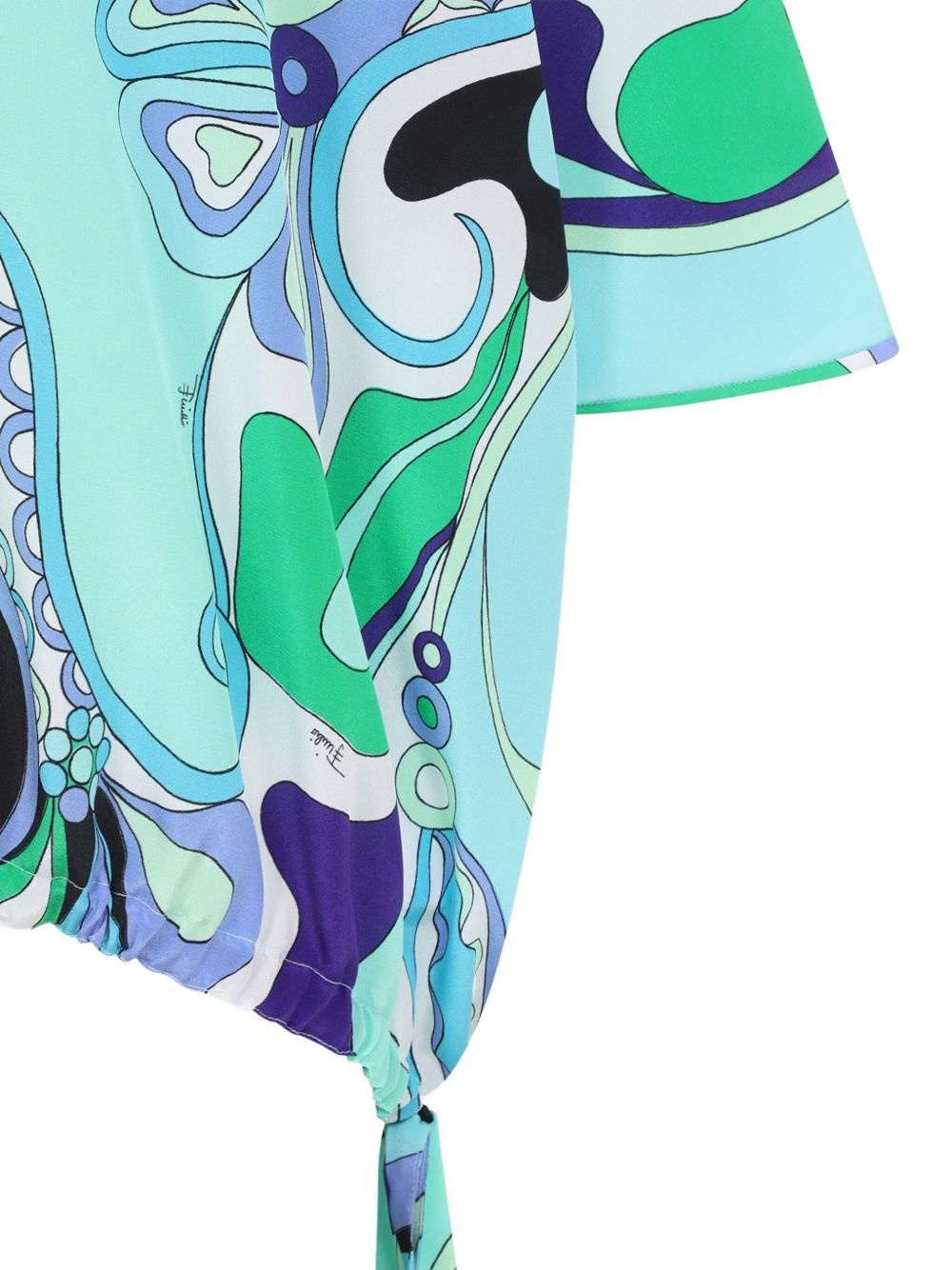 Orchid-print silk blouse - 3