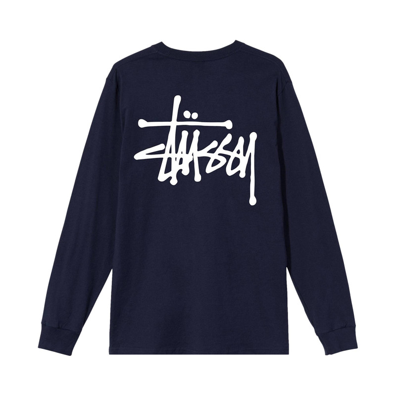 Stüssy Stussy Basic Long-Sleeve Tee 'Navy' outlook