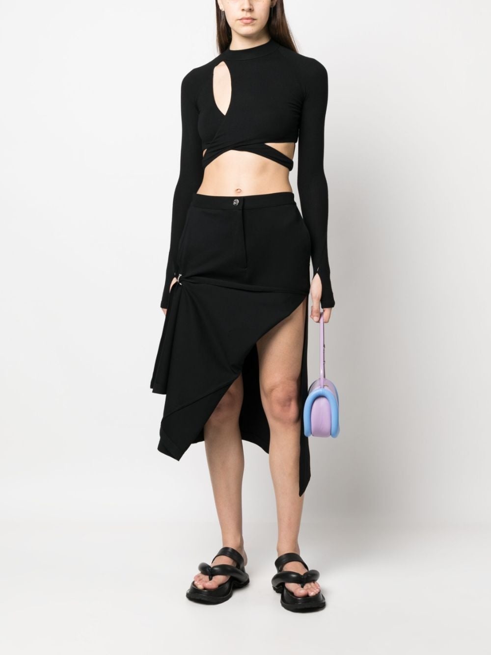 ASYMMETRIC DRAPED SKIRT - 2