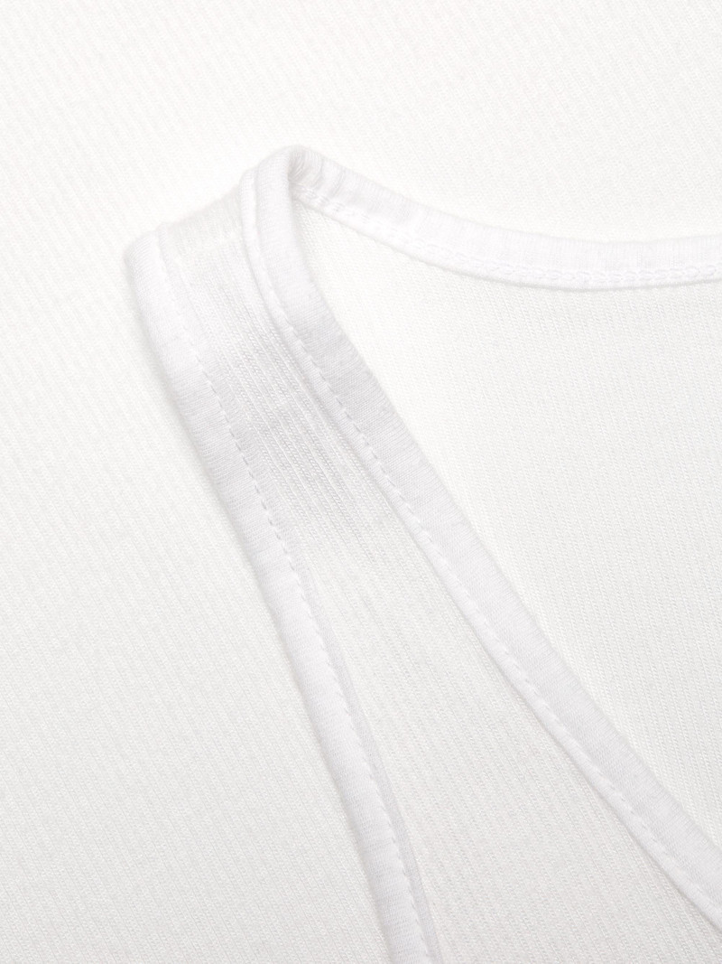 Women's Slim V-Neck Tank - Vintage White 7