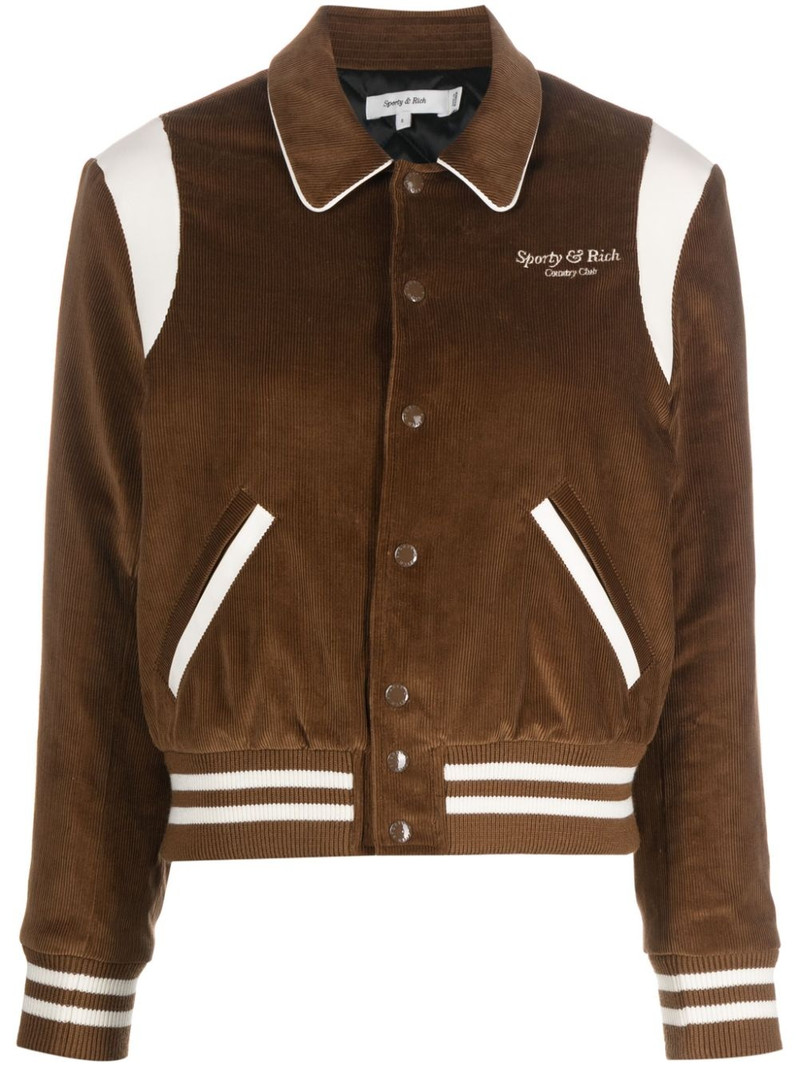 로고 자수 corduroy bomber 재킷 1