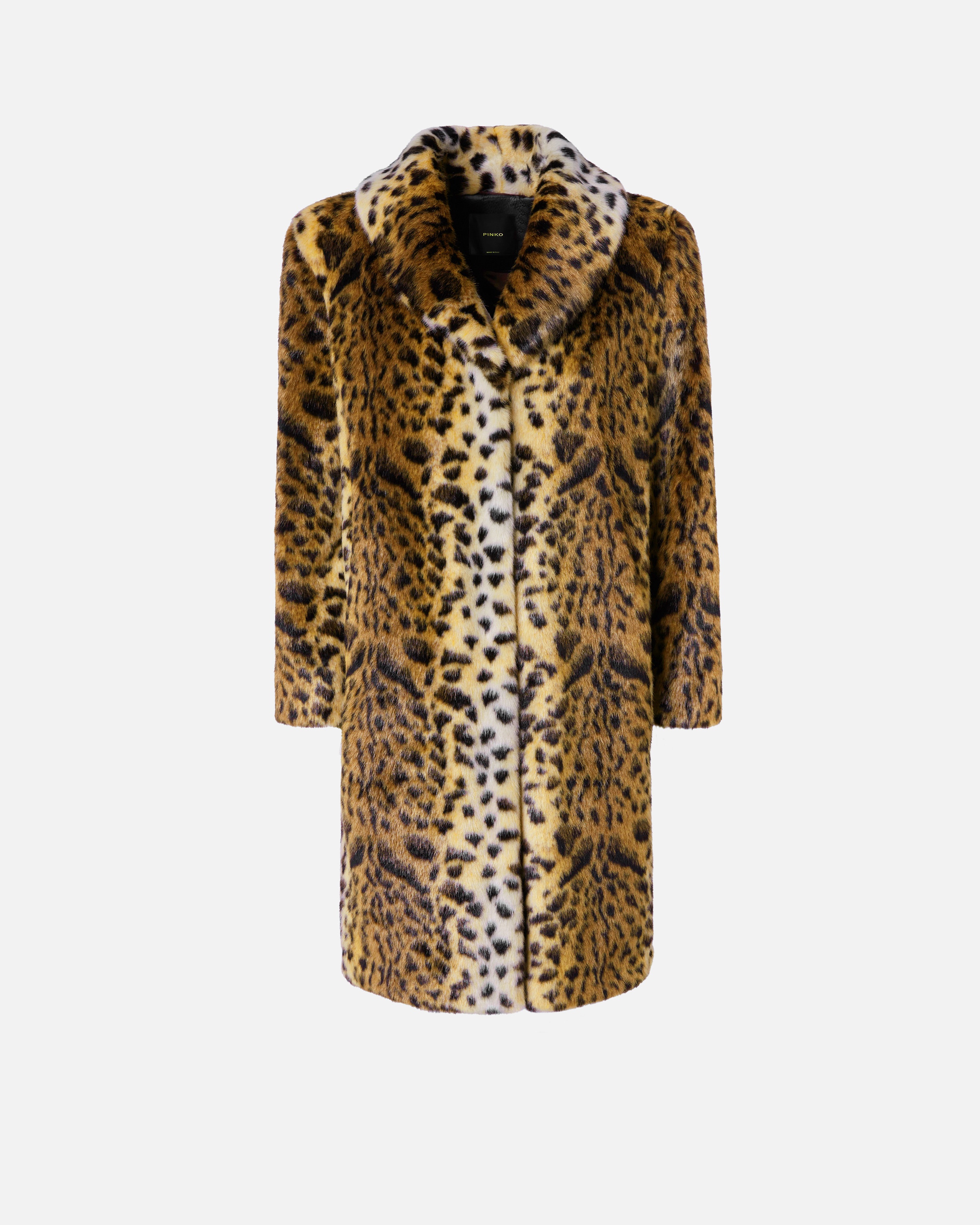 SPOTTED FUR EFFECT COAT - 1