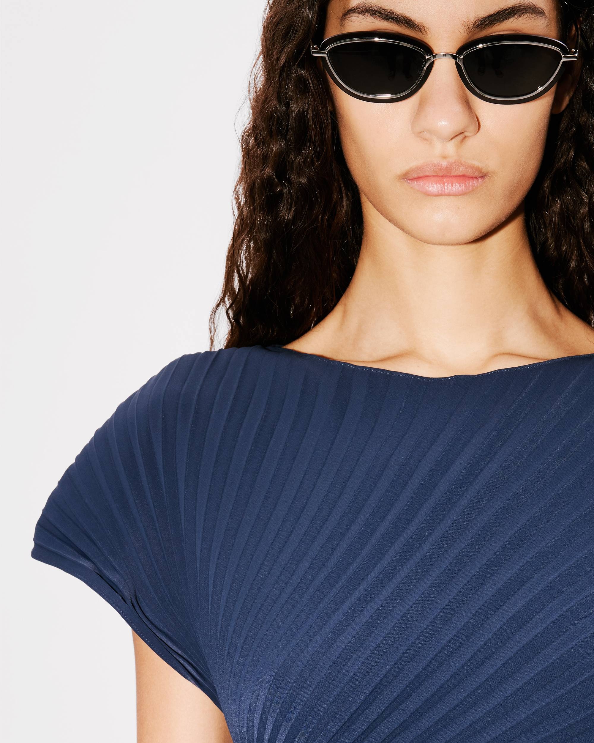 Sun-ray pleats T-shirt - 6