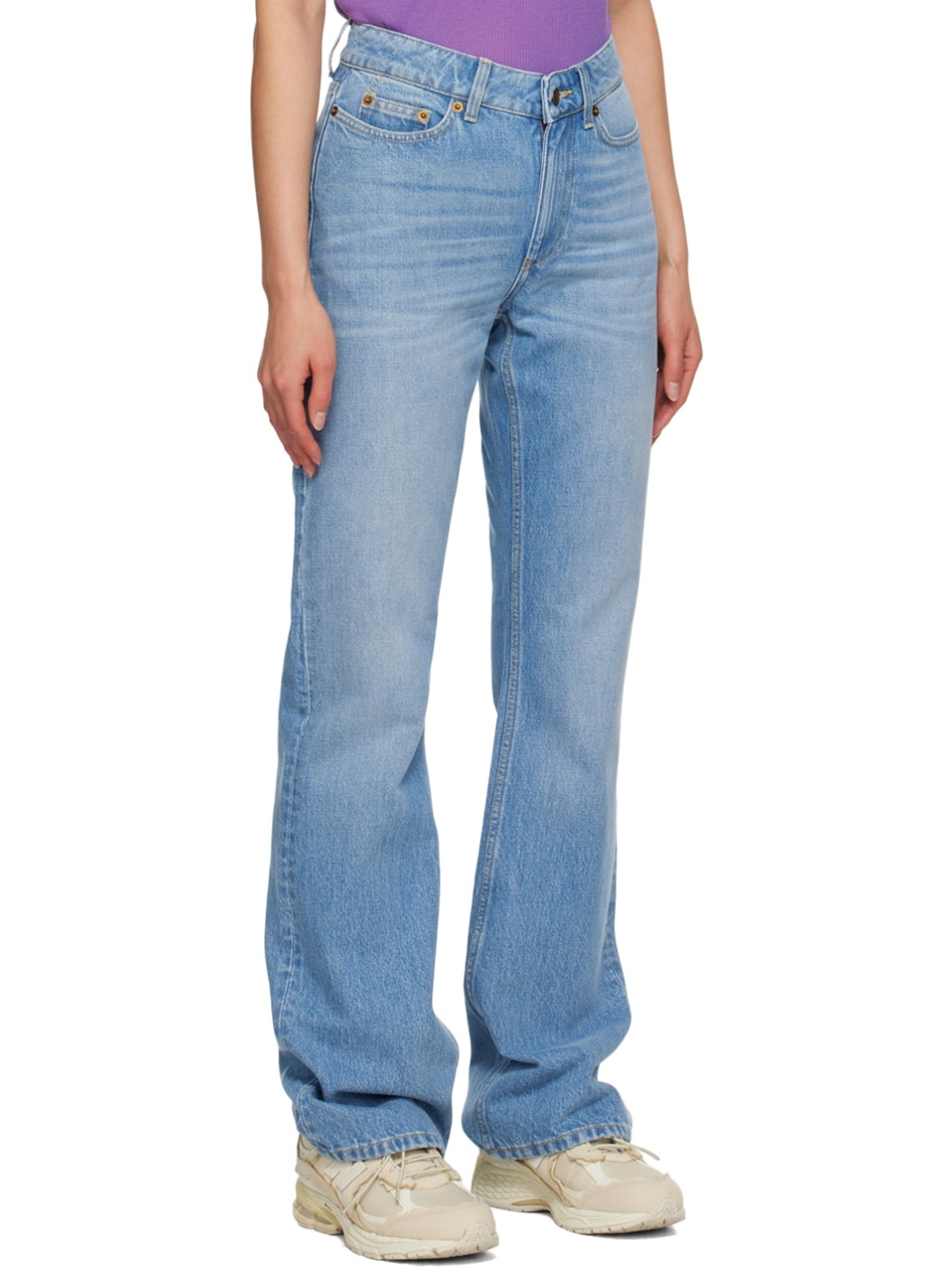Blue Bootcut Jeans - 2