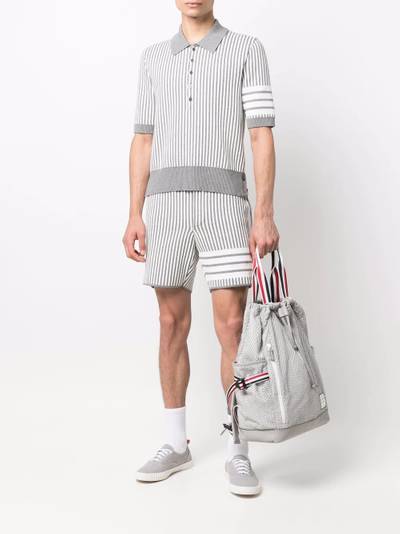 Thom Browne Seersucker 4-Bar jacquard shorts outlook