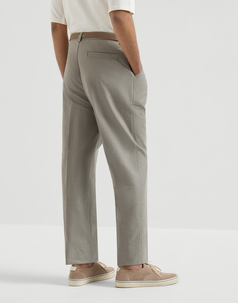 Cotton and linen panama trousers 3