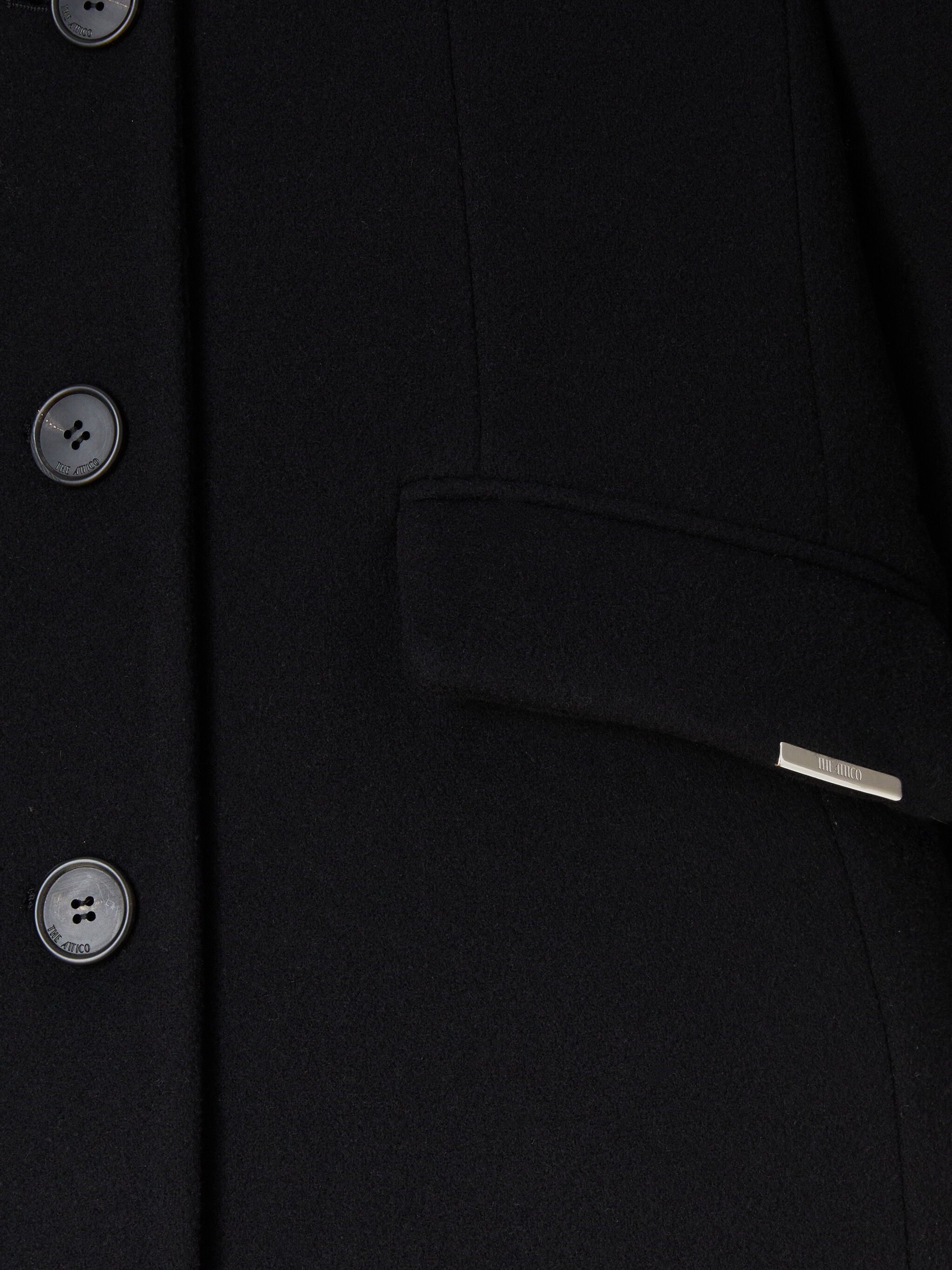 BLACK LONG COAT - 7