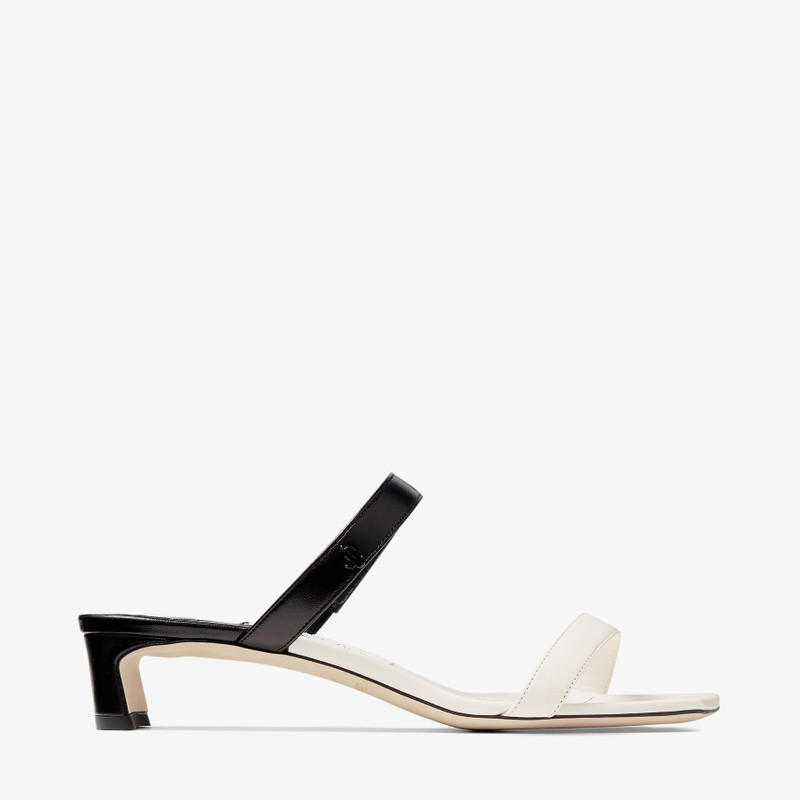 Kyda 35 Black and Latte Nappa Leather Sandals 1