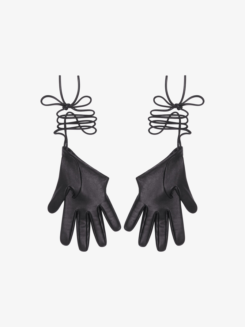 MINI ASYMMETRICAL GLOVES IN LEATHER 3