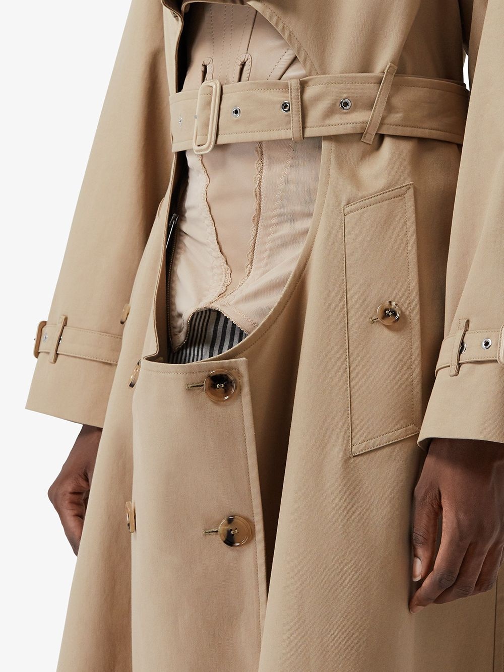 step-through trench coat - 5