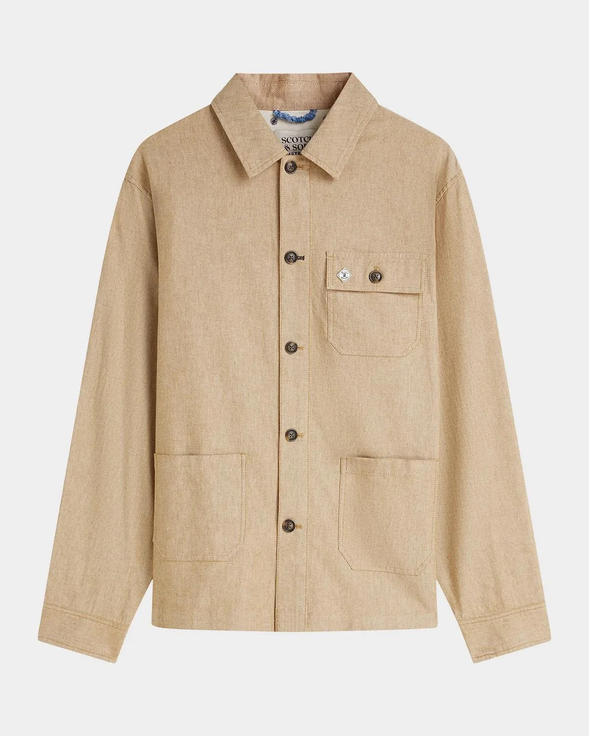 Men's Cotton and Linen Shirt Jacket - 1